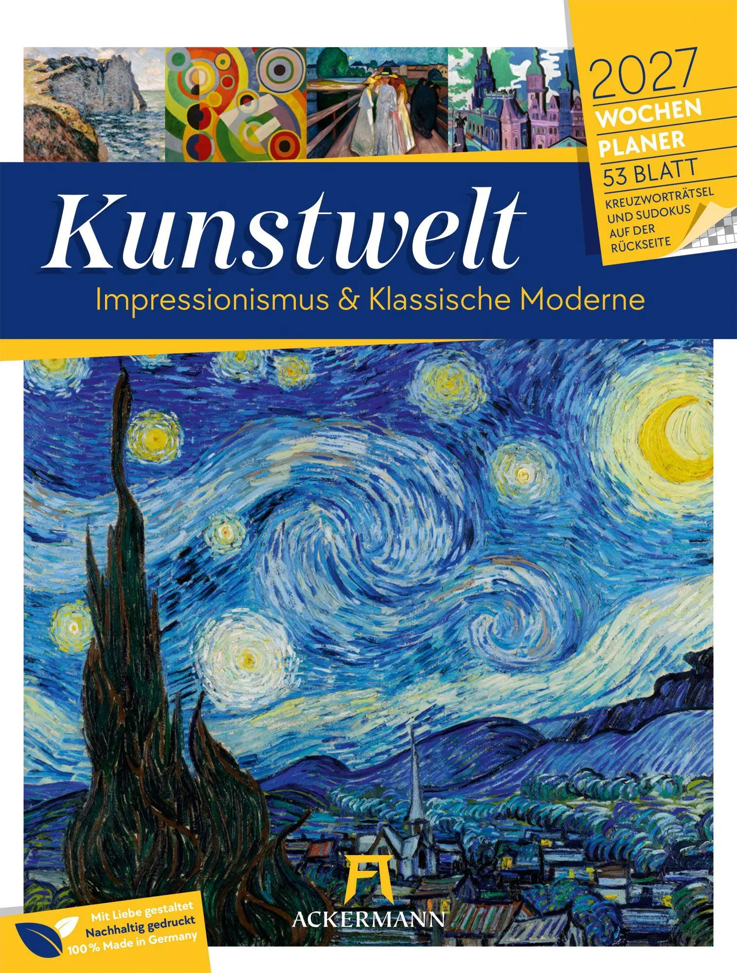 Cover: 9783838427928 | Kunstwelt Wochenplaner Kalender 2027 Impressionismus und Klassische...