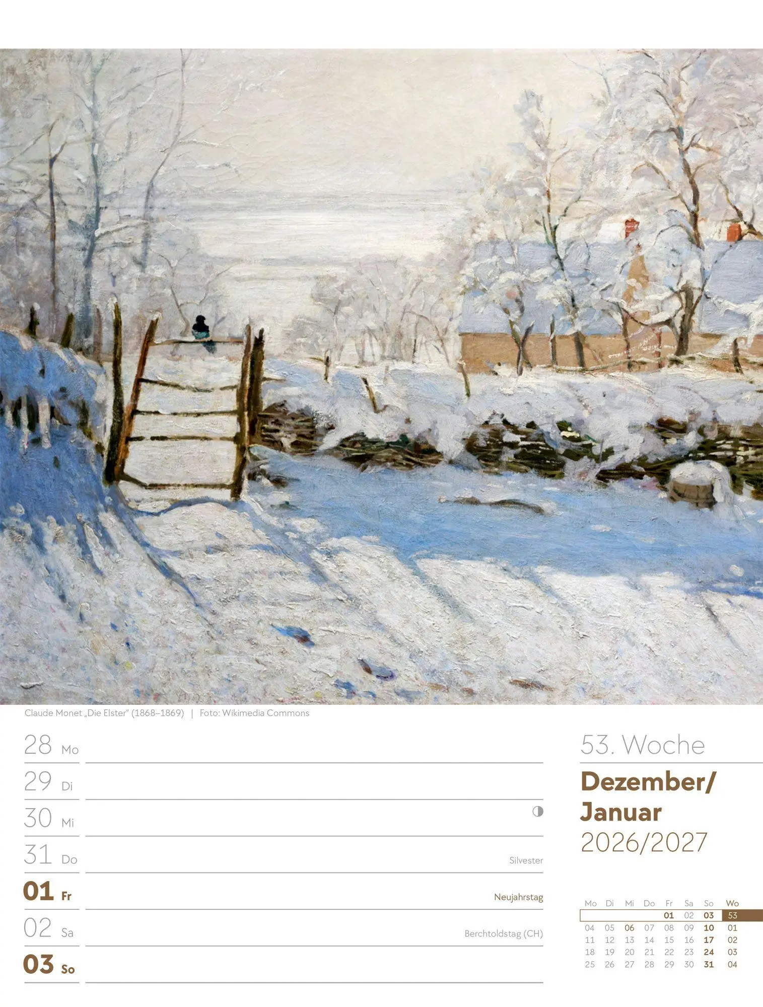 Bild: 9783838427928 | Kunstwelt Wochenplaner Kalender 2027 Impressionismus und Klassische...