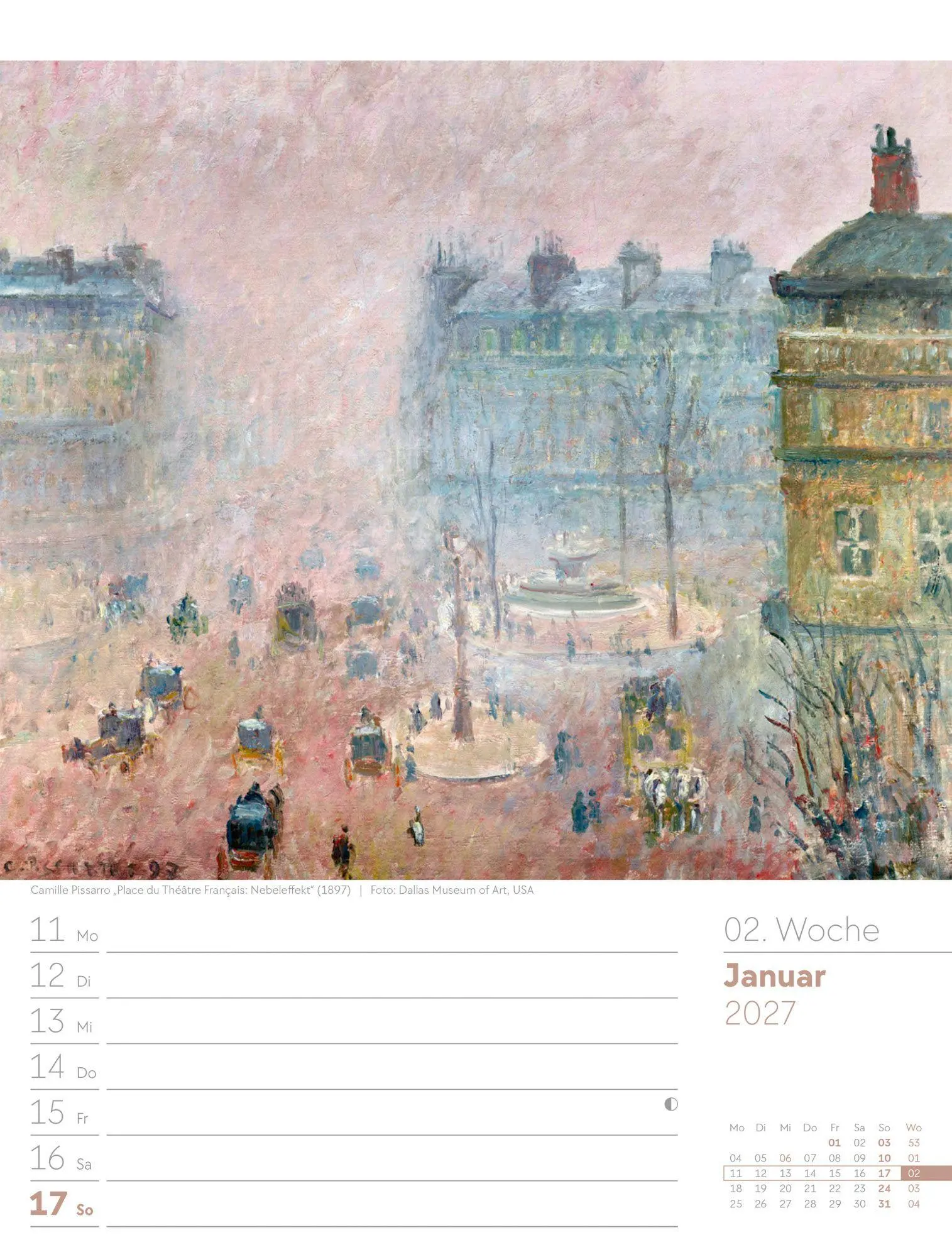 Bild: 9783838427928 | Kunstwelt Wochenplaner Kalender 2027 Impressionismus und Klassische...