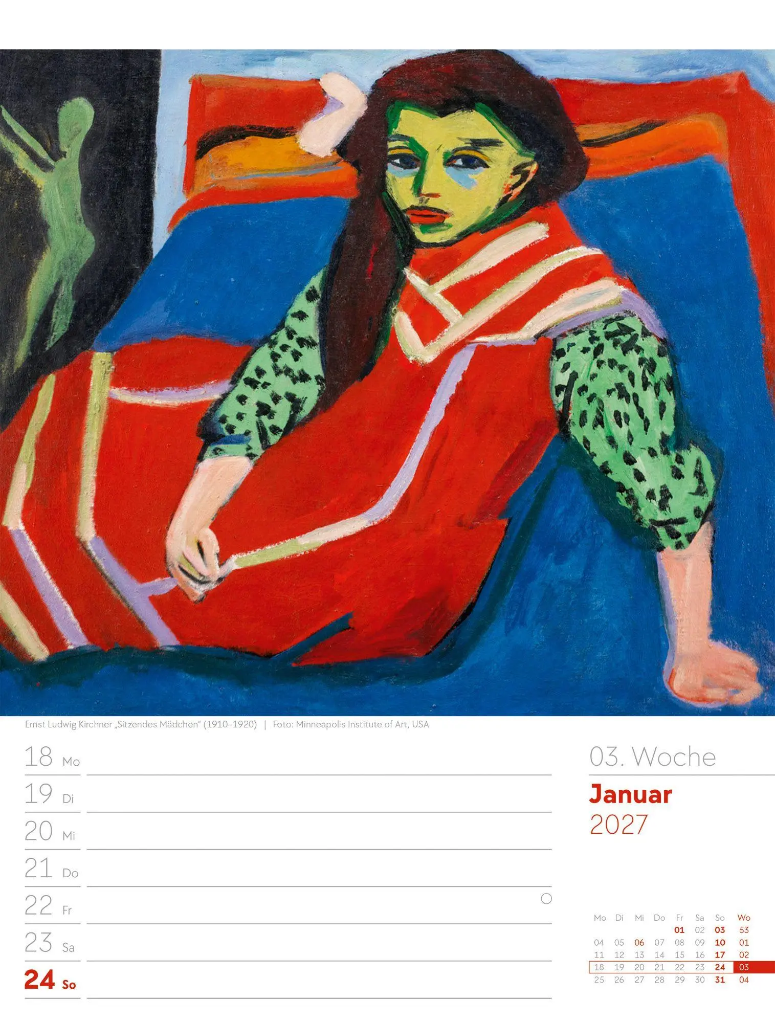 Bild: 9783838427928 | Kunstwelt Wochenplaner Kalender 2027 Impressionismus und Klassische...