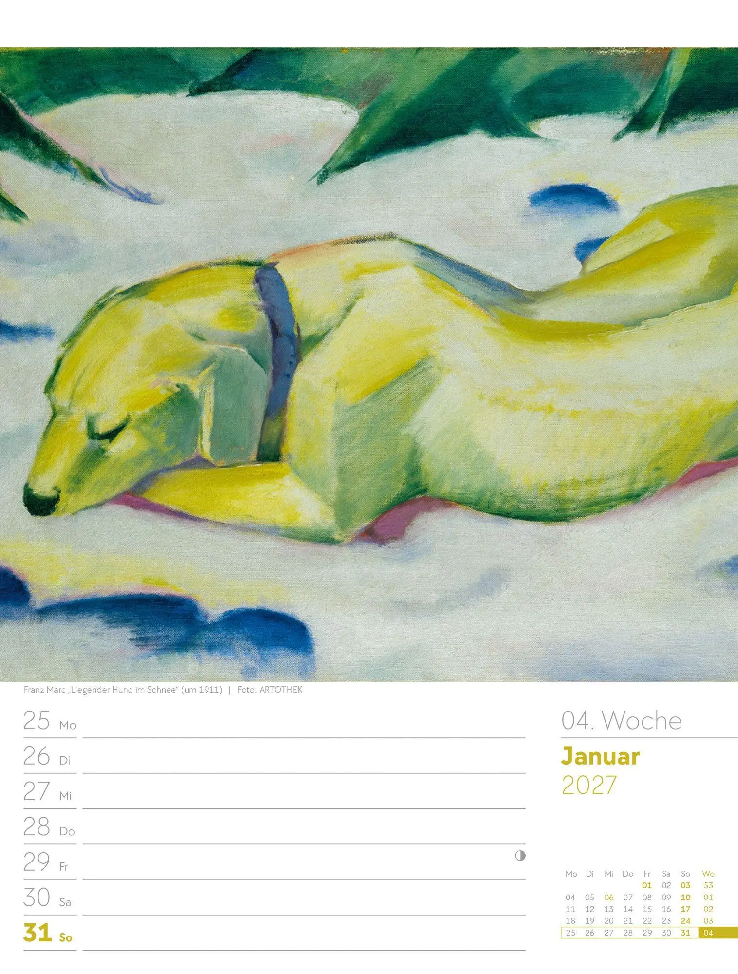 Bild: 9783838427928 | Kunstwelt Wochenplaner Kalender 2027 Impressionismus und Klassische...