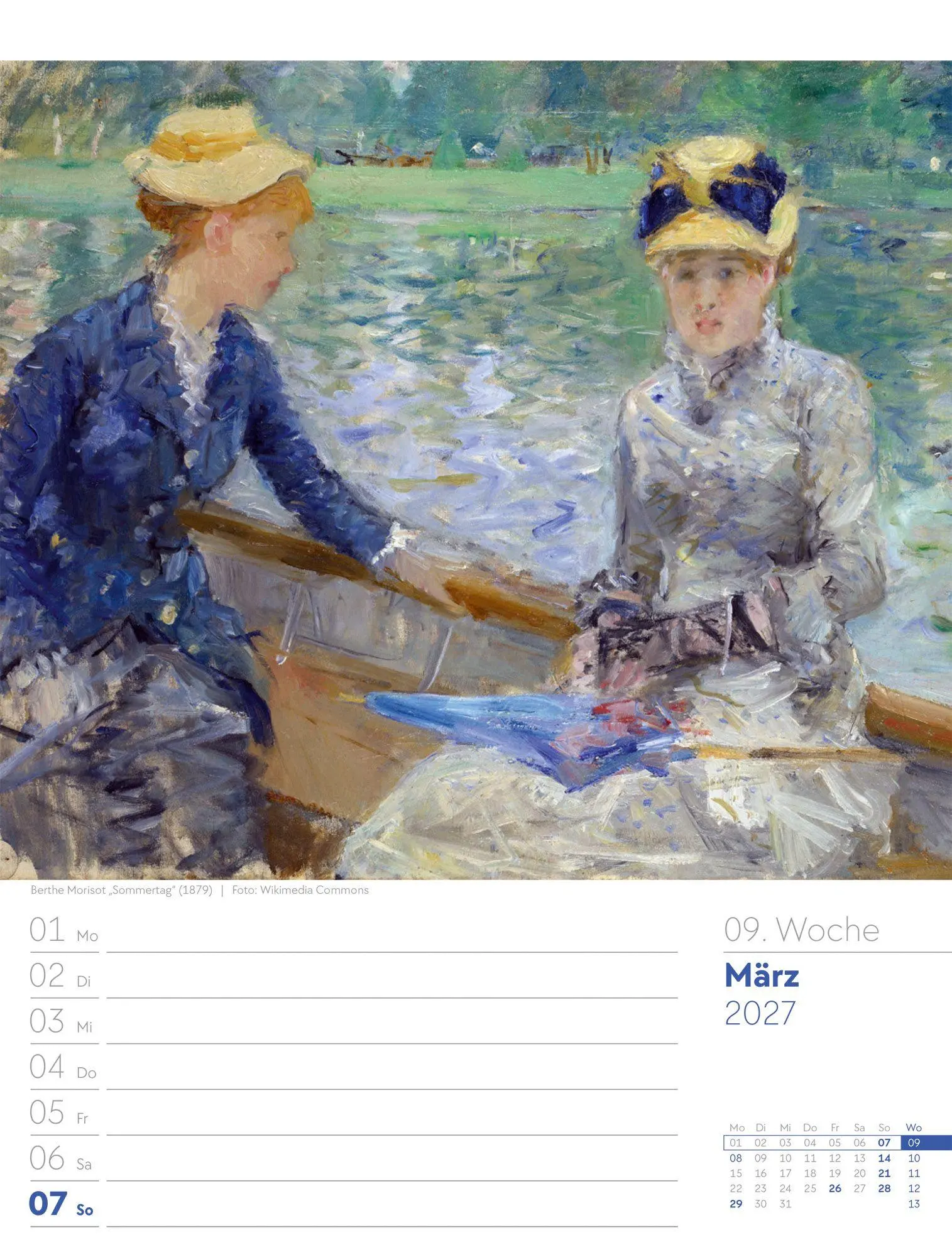 Bild: 9783838427928 | Kunstwelt Wochenplaner Kalender 2027 Impressionismus und Klassische...