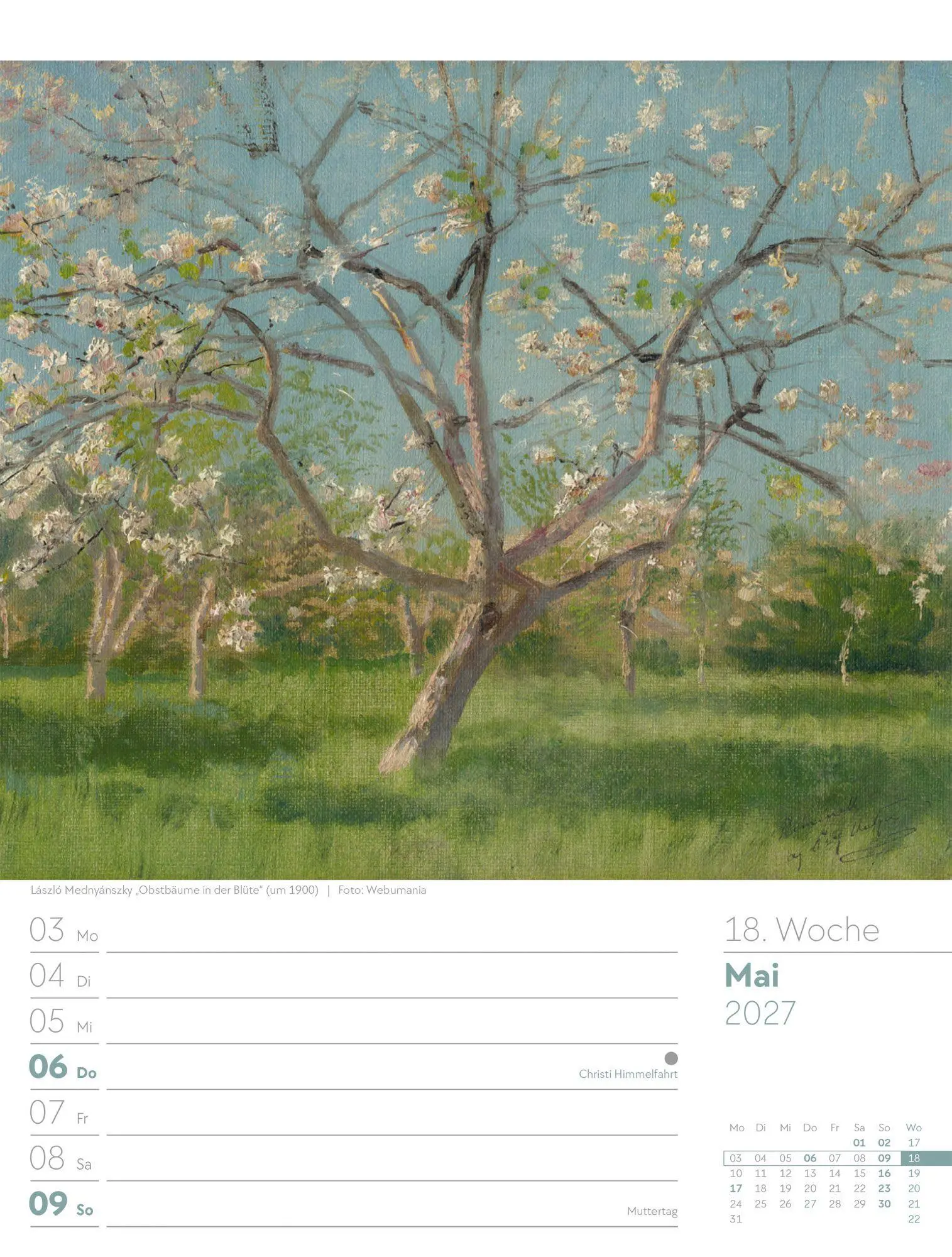 Bild: 9783838427928 | Kunstwelt Wochenplaner Kalender 2027 Impressionismus und Klassische...