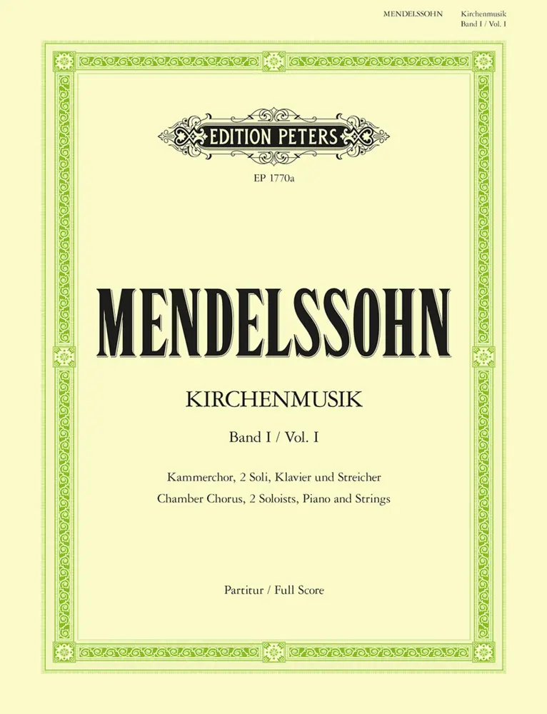 Cover: 9790014007928 | Kirchenmusik Vol I | Felix Mendelssohn | Taschenbuch | Choral Music