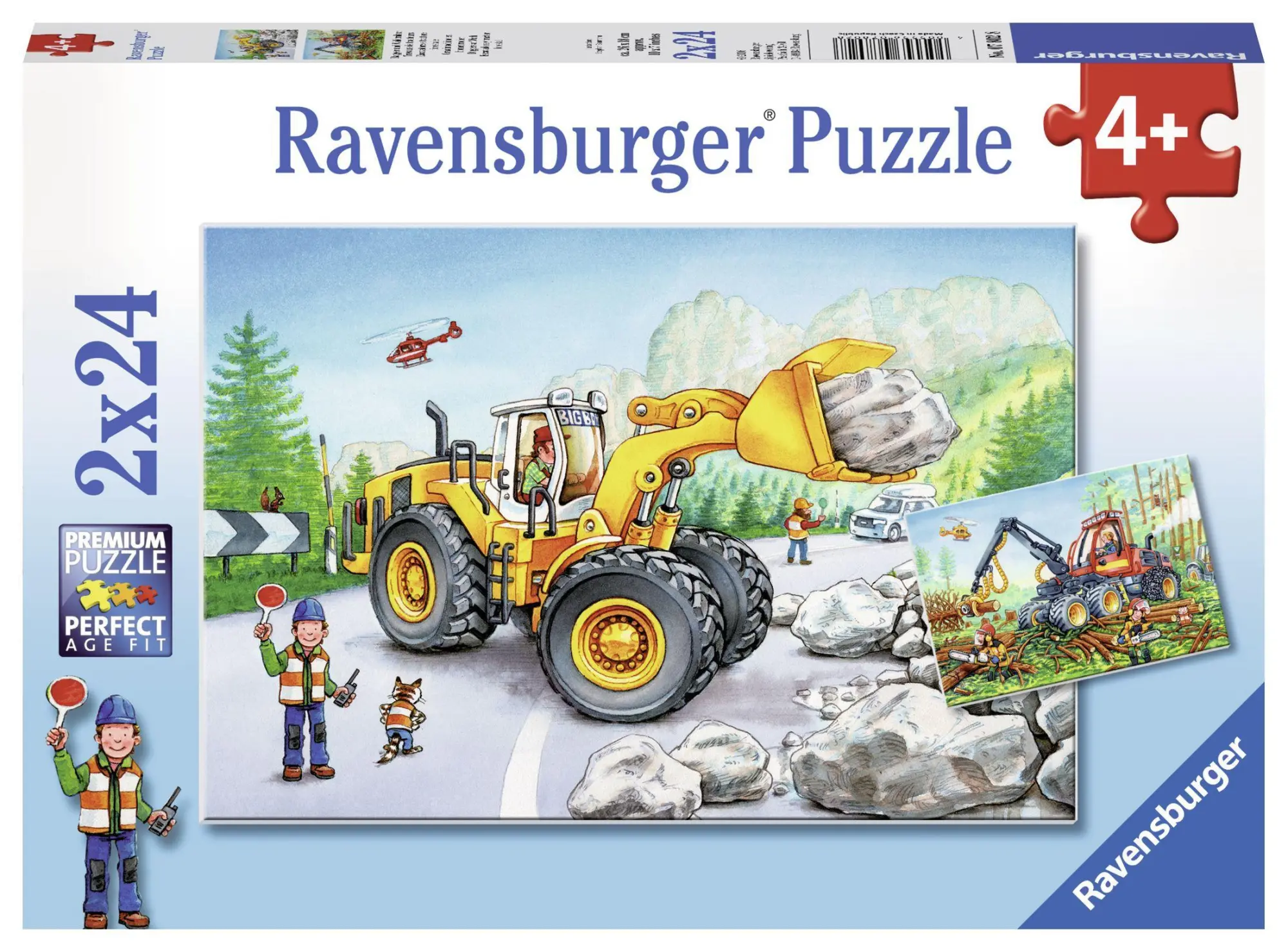 Cover: 4005556078028 | Bagger und Waldtraktor. Puzzle 2 x 24 Teile | Stephan Baumann | Spiel