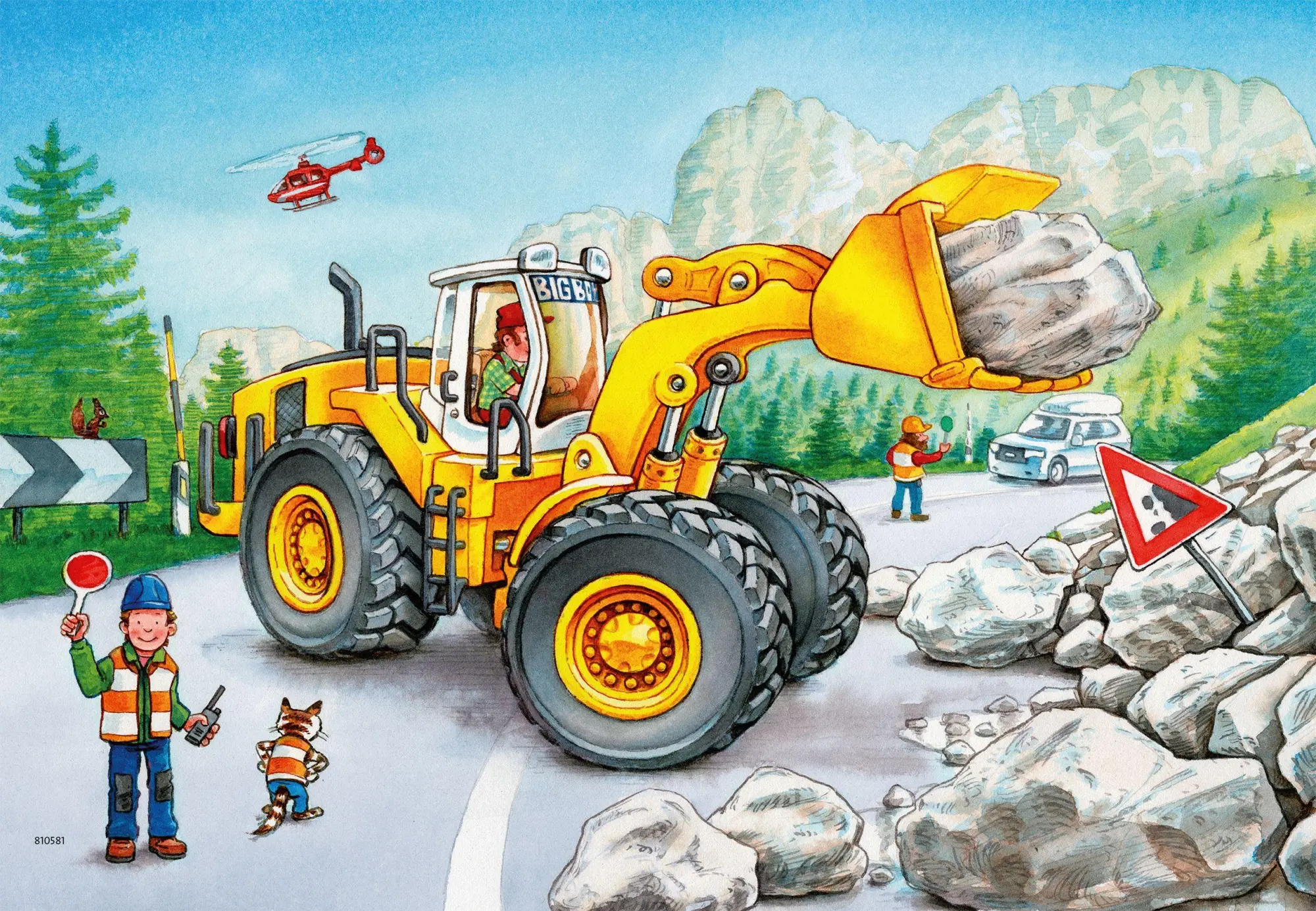 Bild: 4005556078028 | Bagger und Waldtraktor. Puzzle 2 x 24 Teile | Stephan Baumann | Spiel