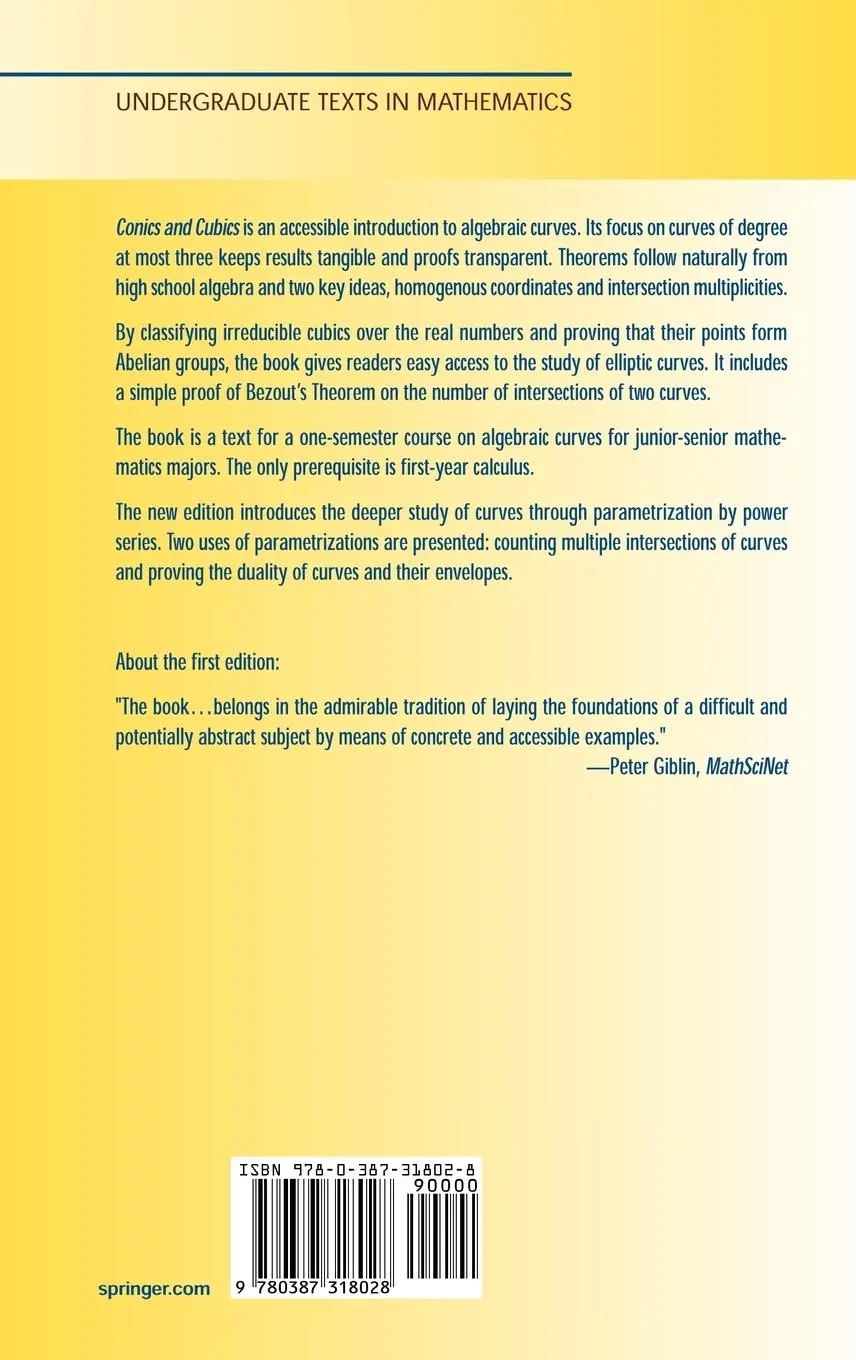 Rückseite: 9780387318028 | Conics and Cubics | A Concrete Introduction to Algebraic Curves | Bix