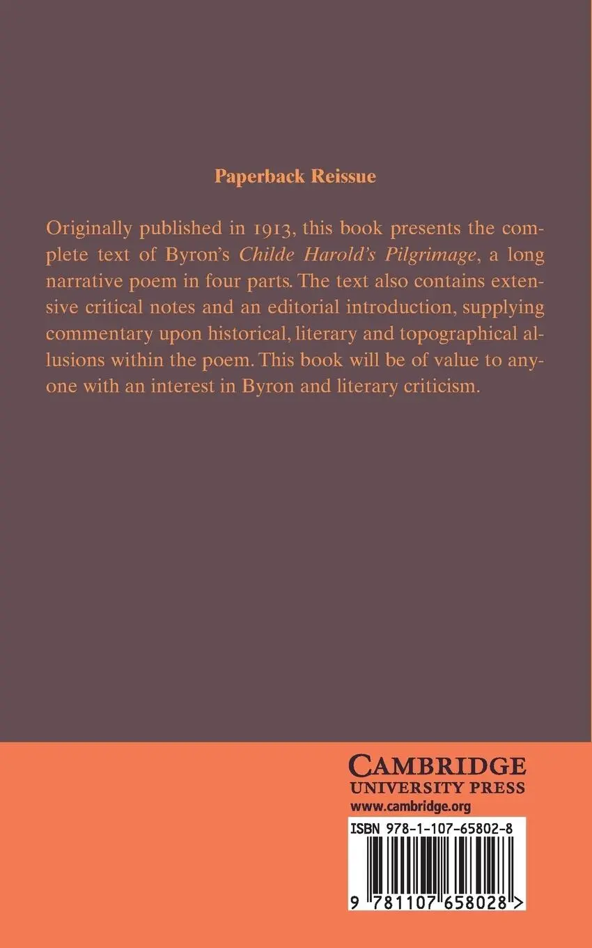 Rückseite: 9781107658028 | Childe Harold's Pilgrimage | Lord George Gordon Byron | Taschenbuch