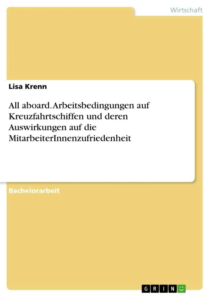 Cover: 9783346358028 | All aboard. Arbeitsbedingungen auf Kreuzfahrtschiffen und deren...