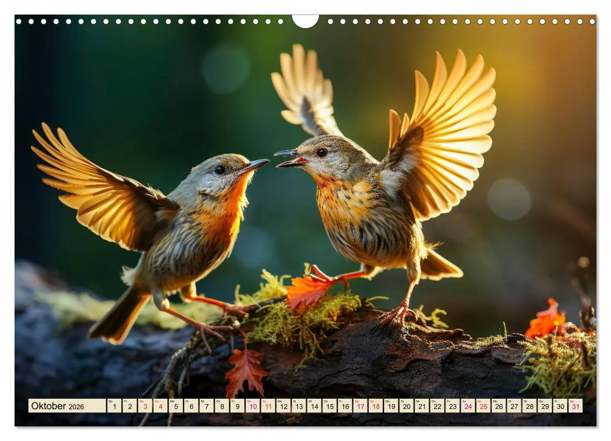 Bild: 9783457478028 | Vögel Alltag (Wandkalender 2026 DIN A3 quer), CALVENDO Monatskalender
