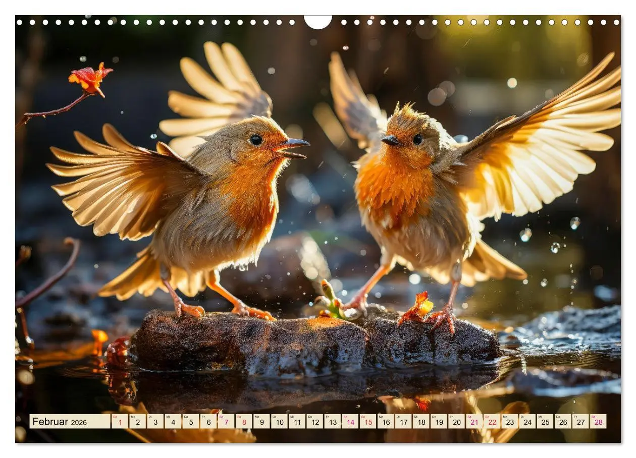 Bild: 9783457478028 | Vögel Alltag (Wandkalender 2026 DIN A3 quer), CALVENDO Monatskalender