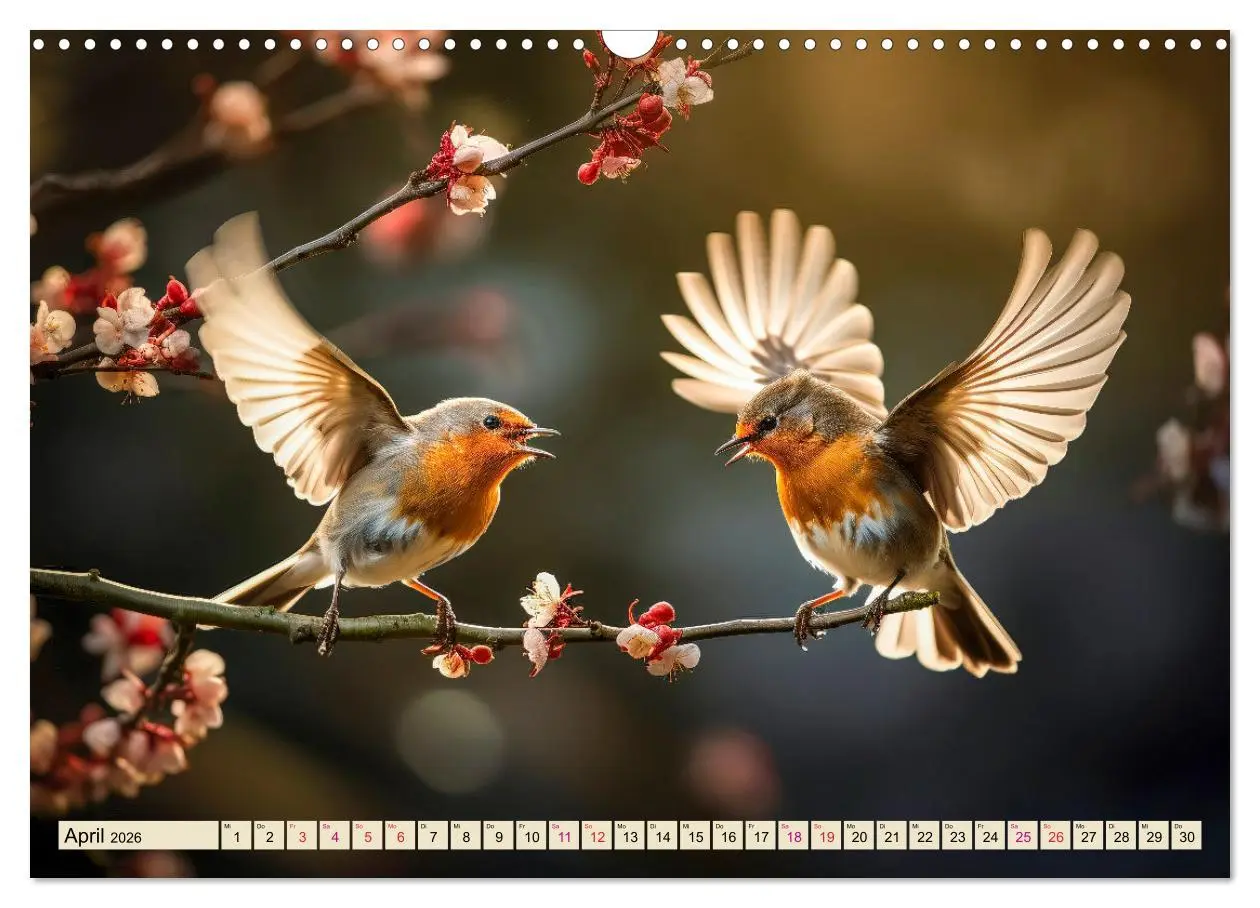 Bild: 9783457478028 | Vögel Alltag (Wandkalender 2026 DIN A3 quer), CALVENDO Monatskalender