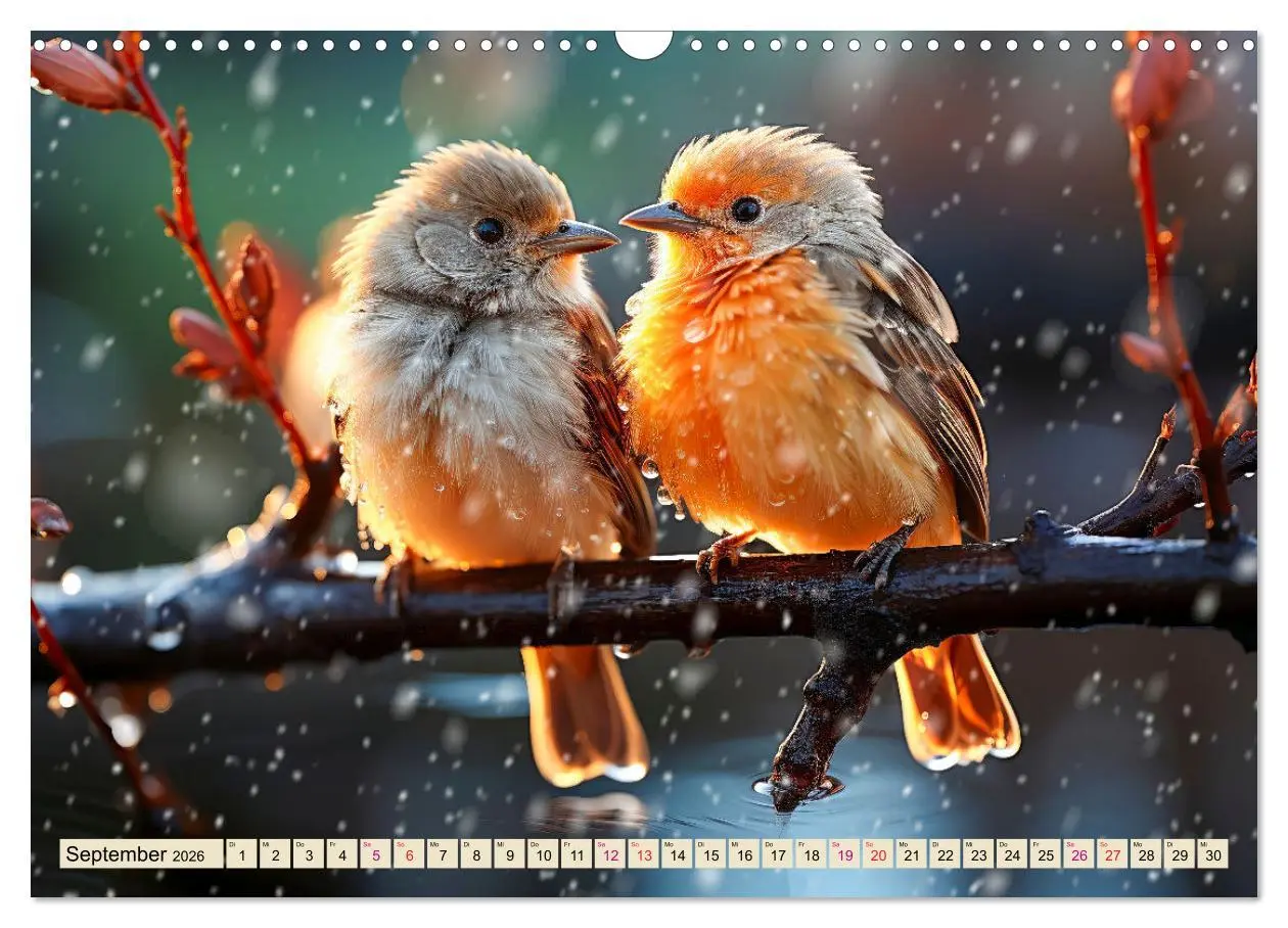 Bild: 9783457478028 | Vögel Alltag (Wandkalender 2026 DIN A3 quer), CALVENDO Monatskalender