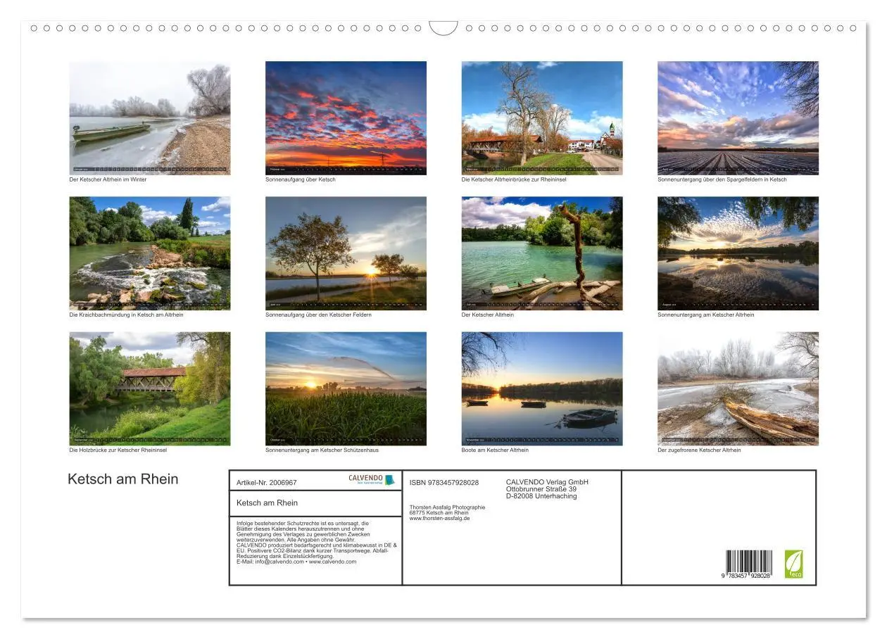 Bild: 9783457928028 | Ketsch am Rhein (Wandkalender 2026 DIN A2 quer), CALVENDO...