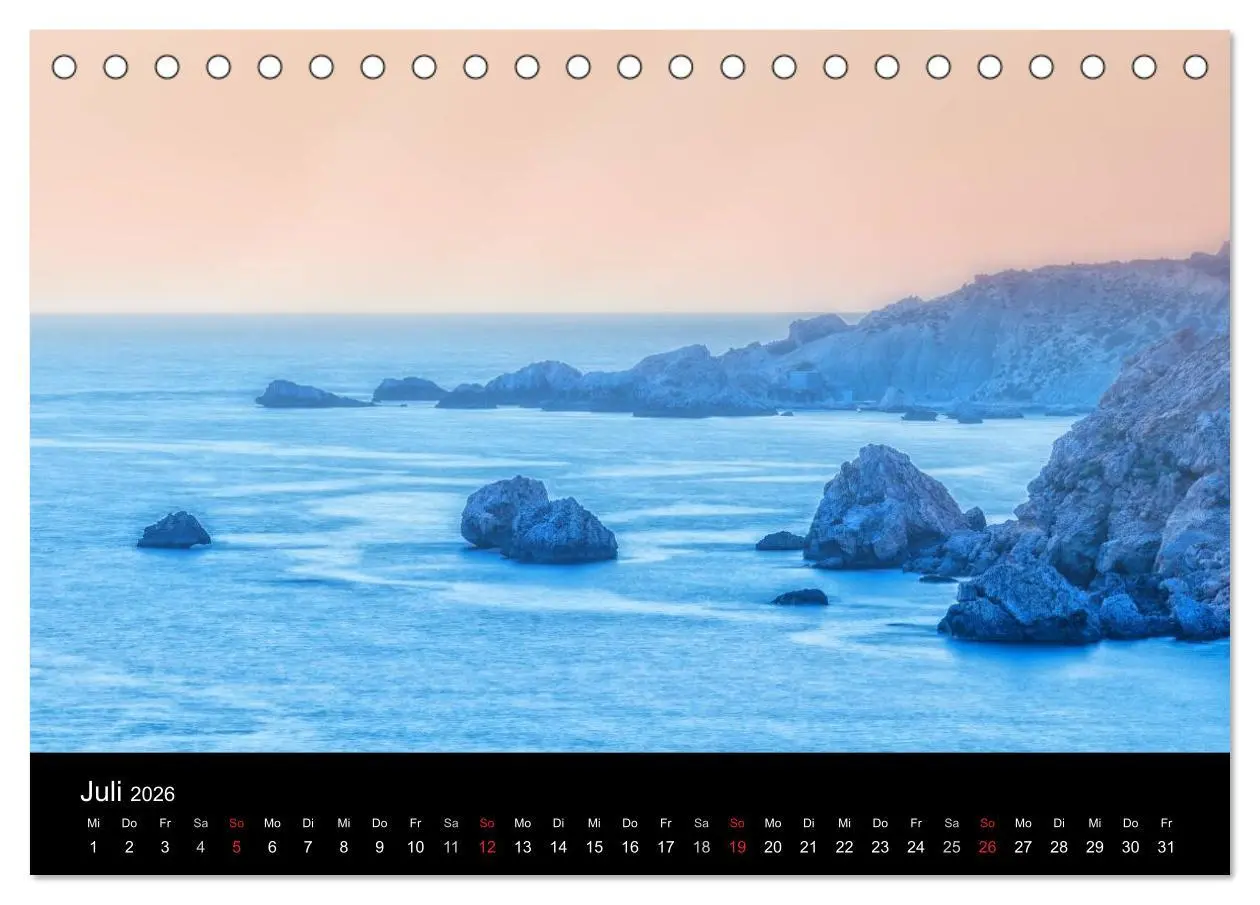 Bild: 9783516188028 | Malta &amp; Gozo (Tischkalender 2026 DIN A5 quer), CALVENDO Monatskalender