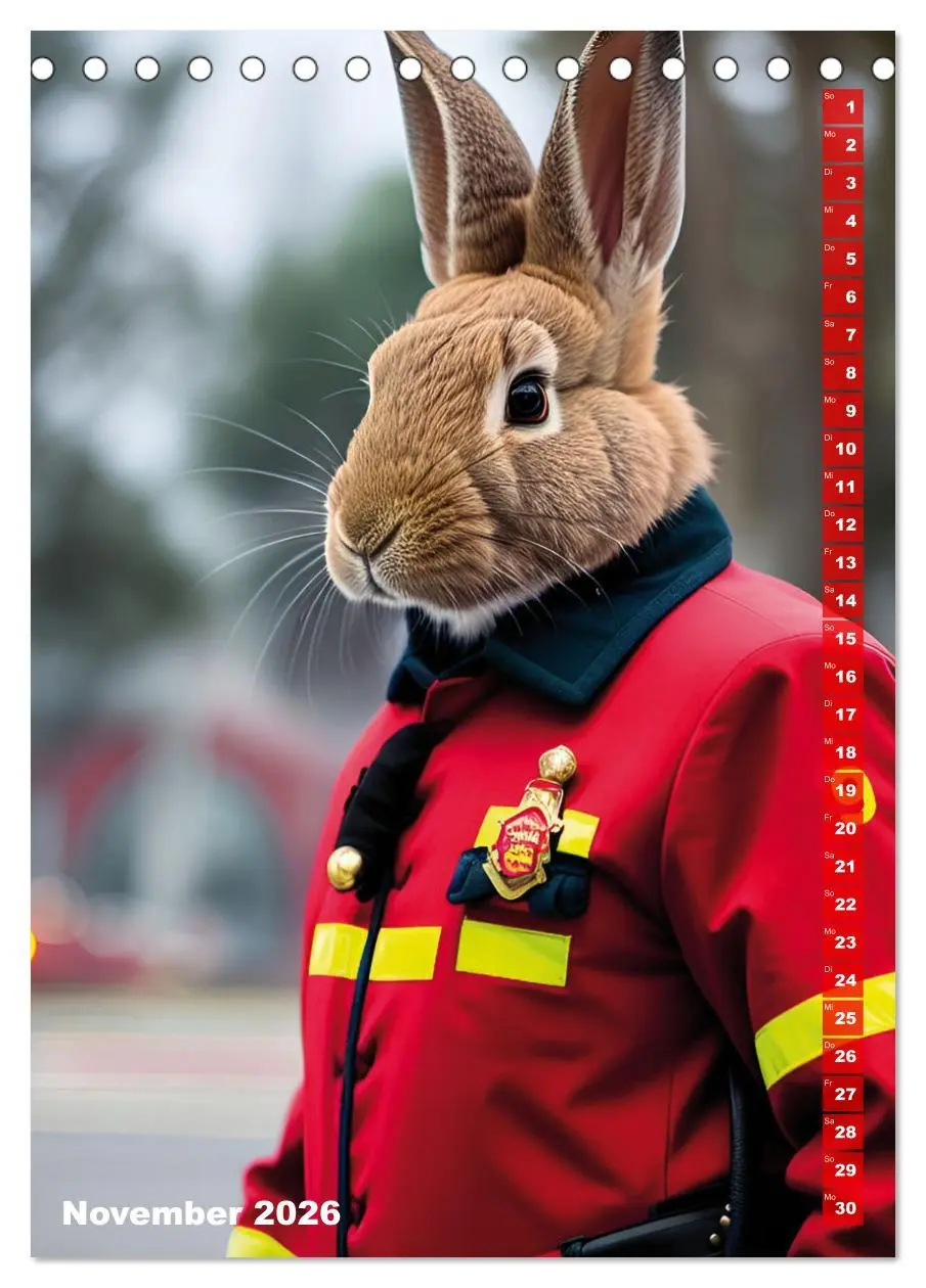 Bild: 9783516328028 | Feuerwehr - Tierischer Feuerwehrkalender (Tischkalender 2026 DIN A5...