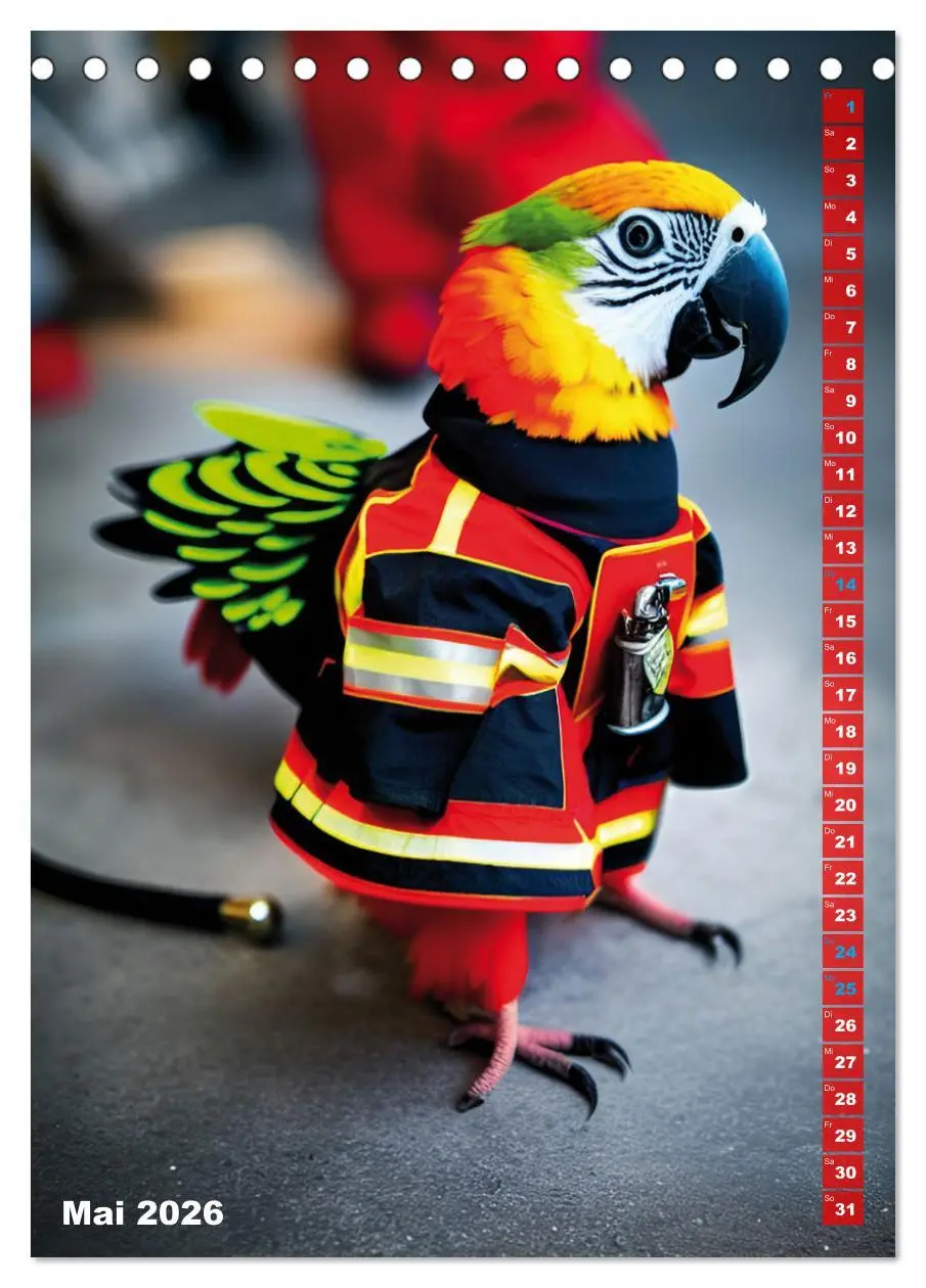 Bild: 9783516328028 | Feuerwehr - Tierischer Feuerwehrkalender (Tischkalender 2026 DIN A5...
