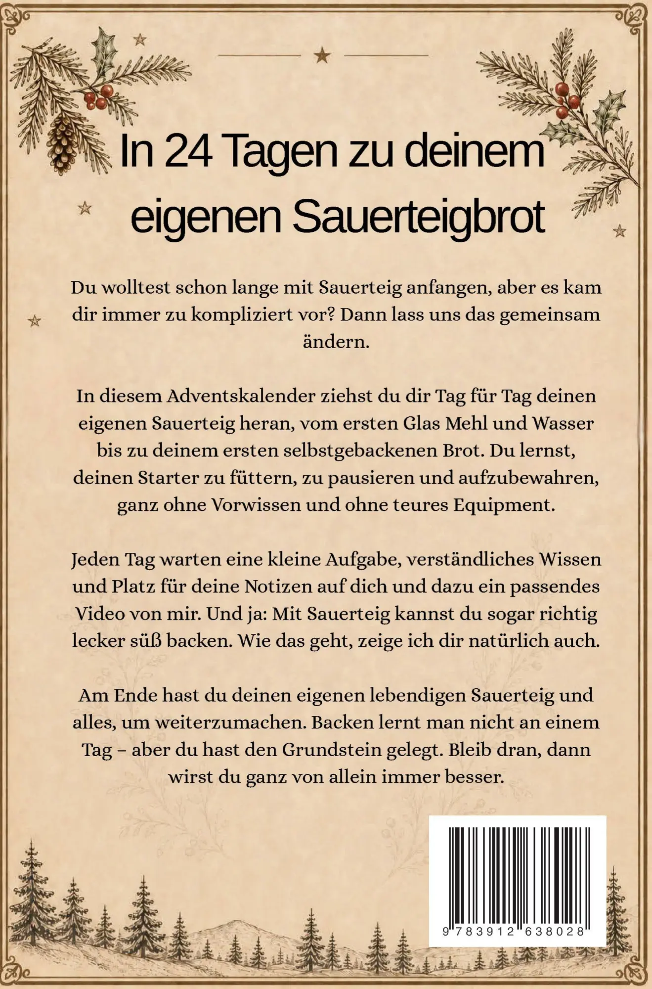 Rückseite: 9783912638028 | Dein Sauerteig Adventskalender - In 24 Tagen von Mehl zu Brot, die...