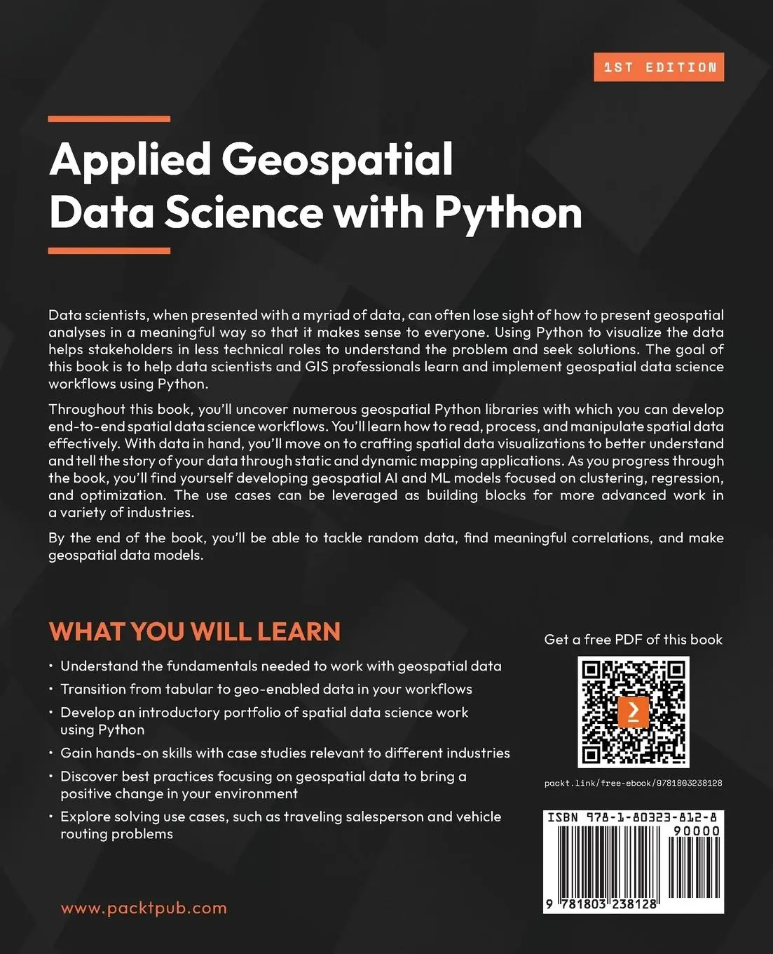 Rückseite: 9781803238128 | Applied Geospatial Data Science with Python | David S. Jordan | Buch