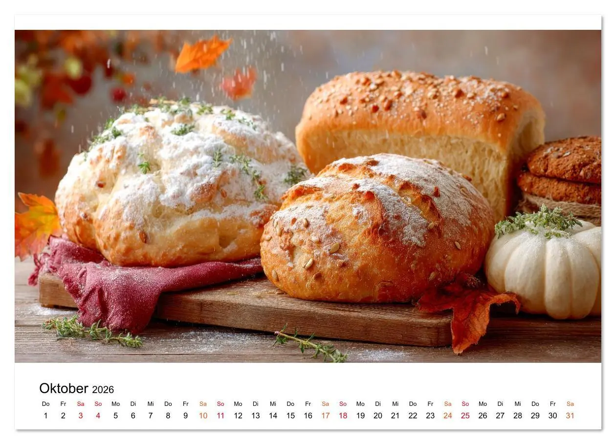 Bild: 9783516628128 | Küchenkalender Brot (Wandkalender 2026 DIN A4 quer), CALVENDO...