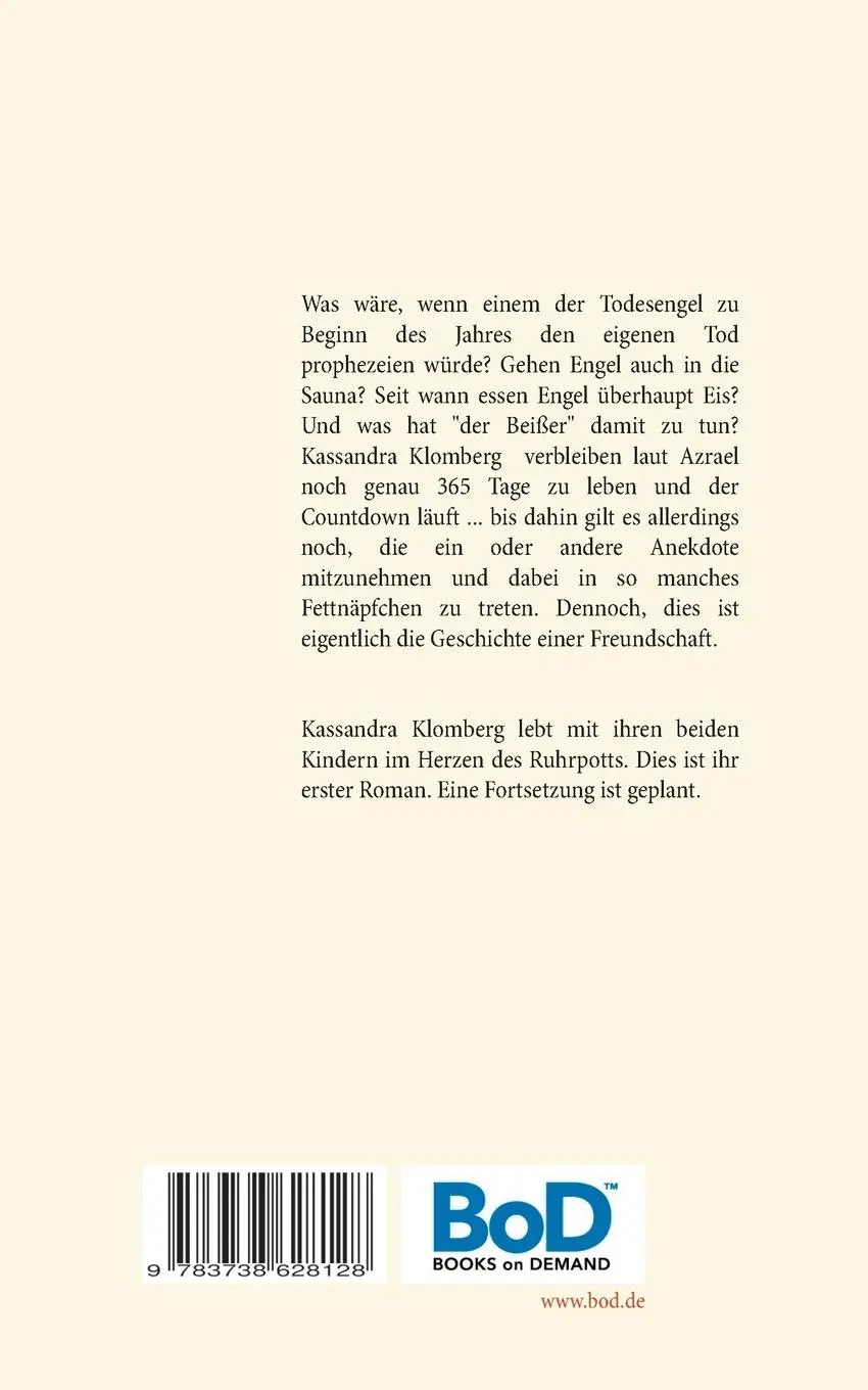 Rückseite: 9783738628128 | Das letzte Jahr meines Lebens | Kassandra Klomberg | Taschenbuch