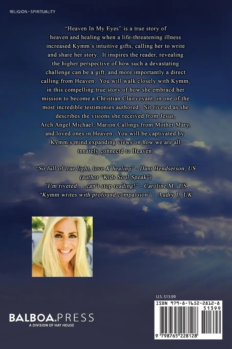 Rückseite: 9798765228128 | Heaven in My Eyes | A True Story of Heaven and Healing | Kymm Civetta