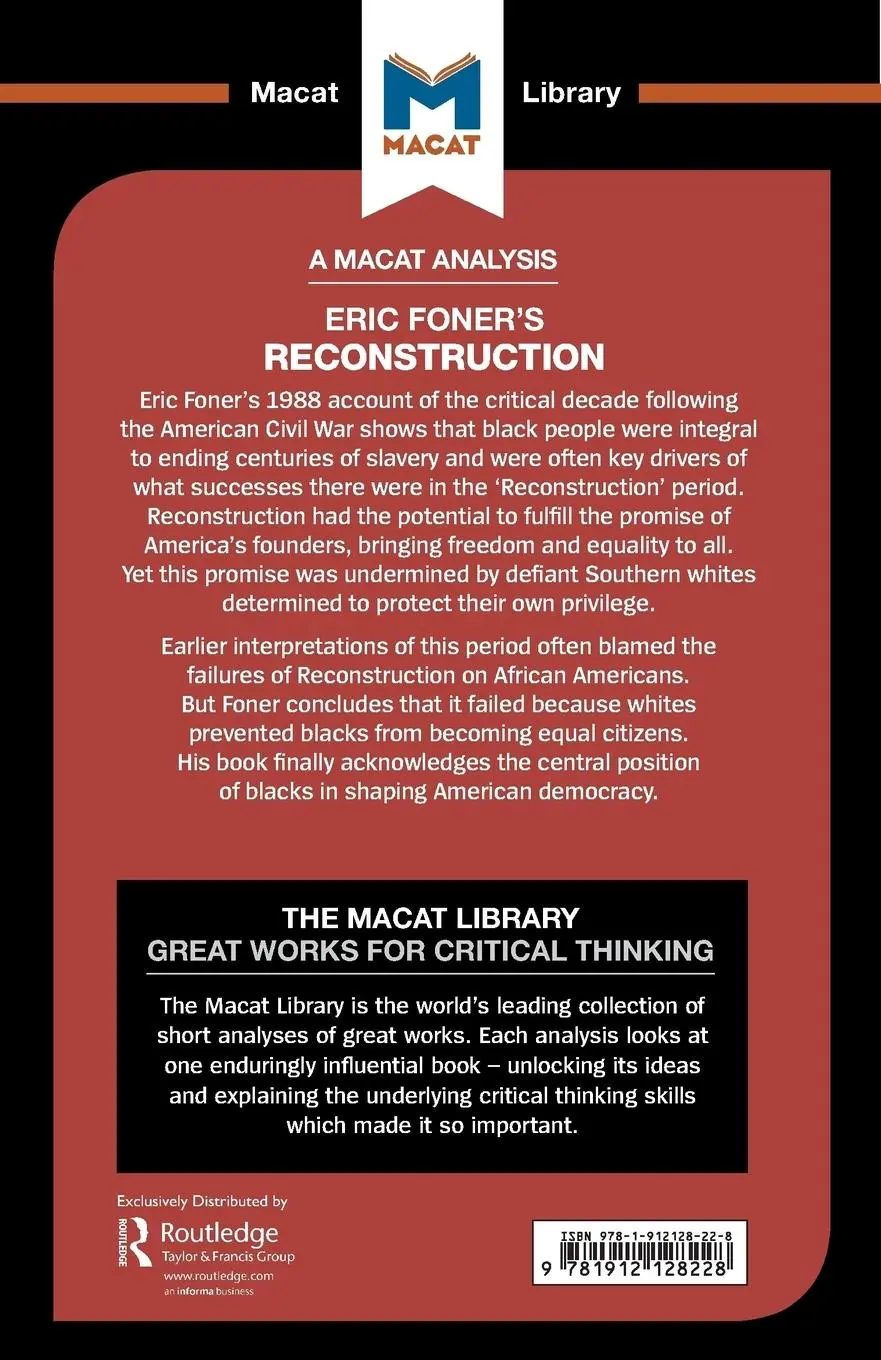 Rückseite: 9781912128228 | An Analysis of Eric Foner's Reconstruction | Jason Xidias | Buch
