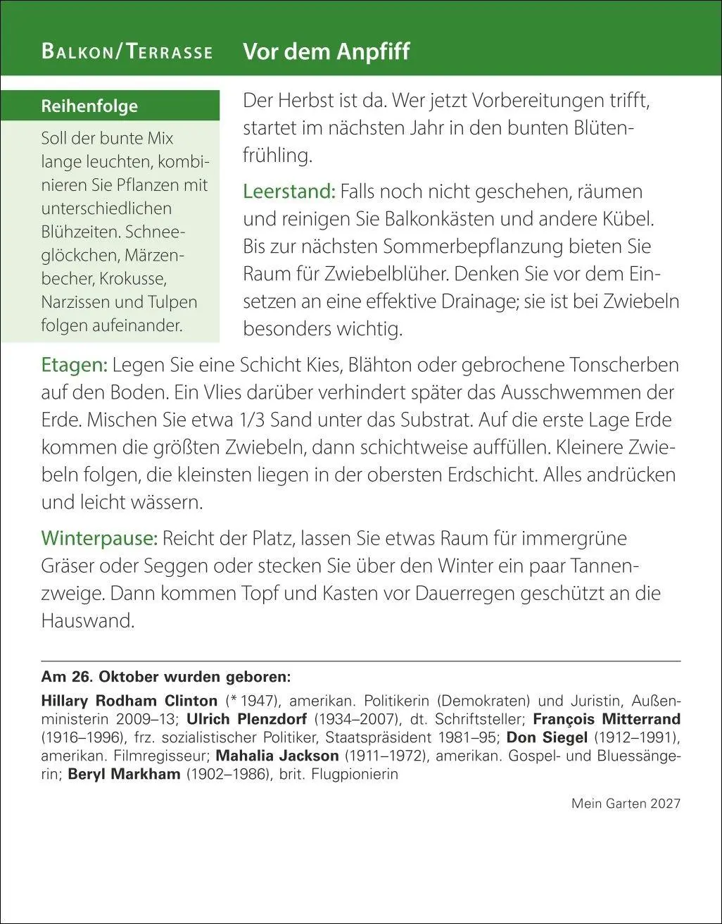 Bild: 9783840038228 | Mein Garten Tagesabreißkalender 2027 - Praktische Tipps für 2027