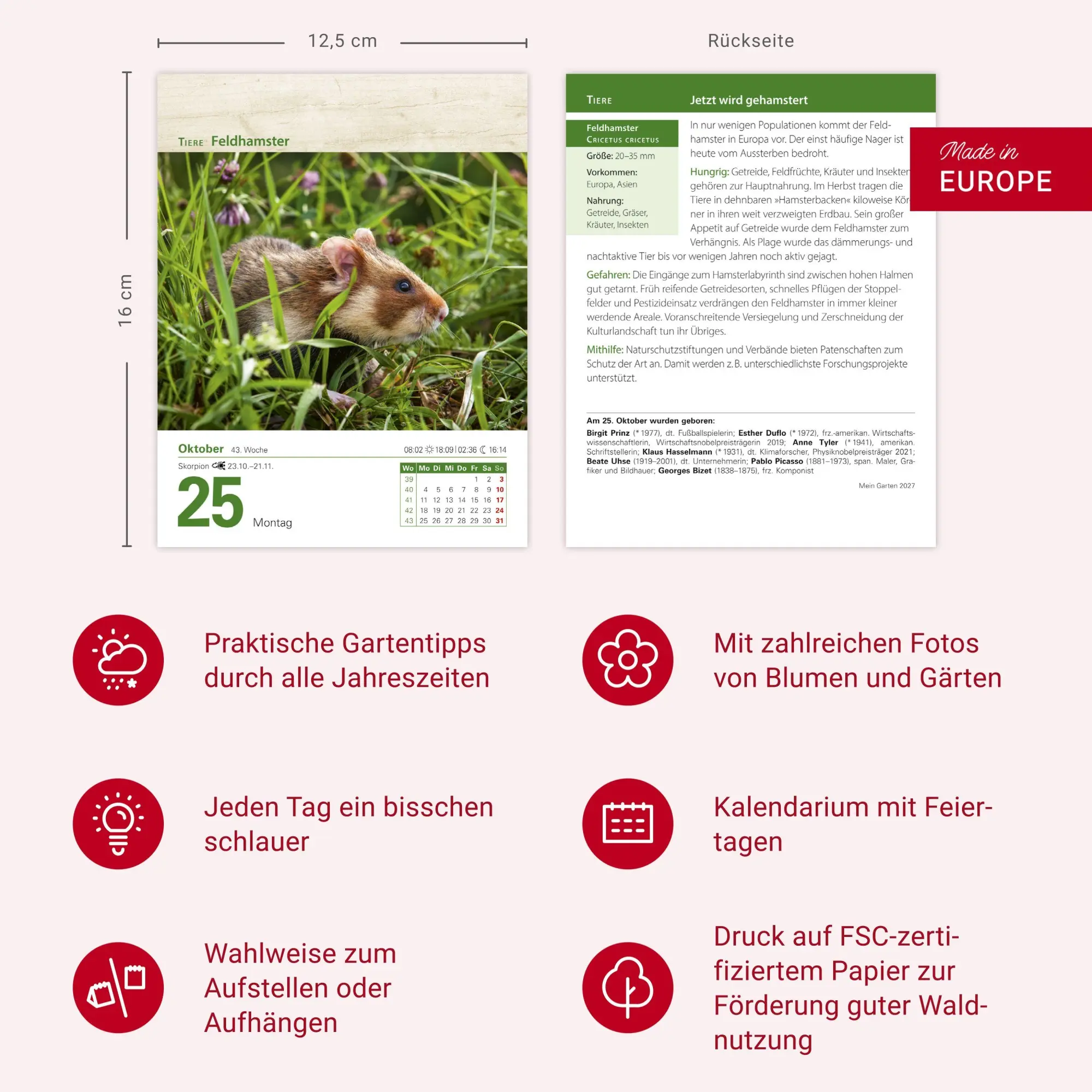 Bild: 9783840038228 | Mein Garten Tagesabreißkalender 2027 - Praktische Tipps für 2027