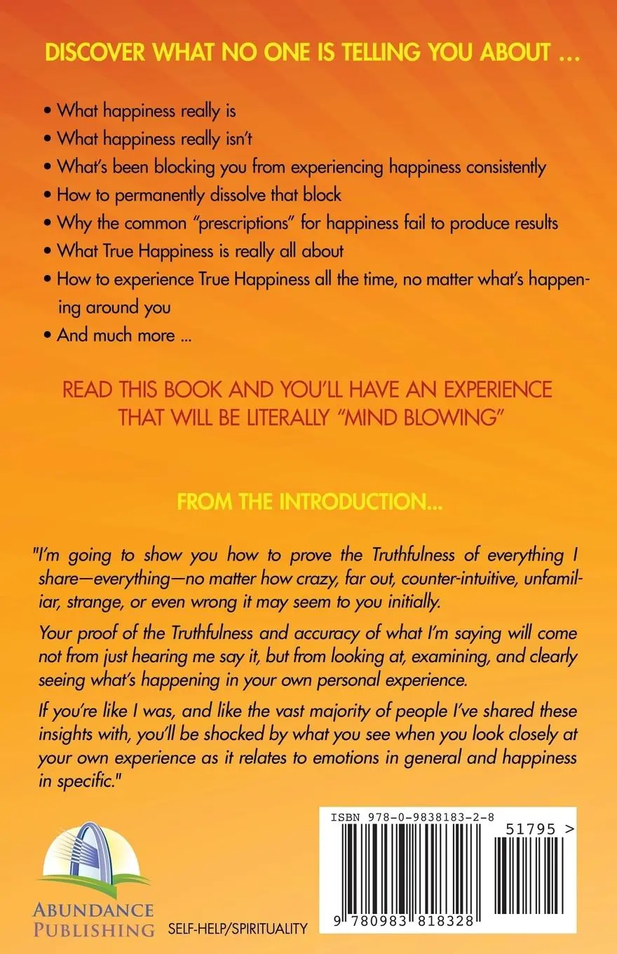 Rückseite: 9780983818328 | The Ultimate Key to Happiness | Robert A. Scheinfeld | Taschenbuch