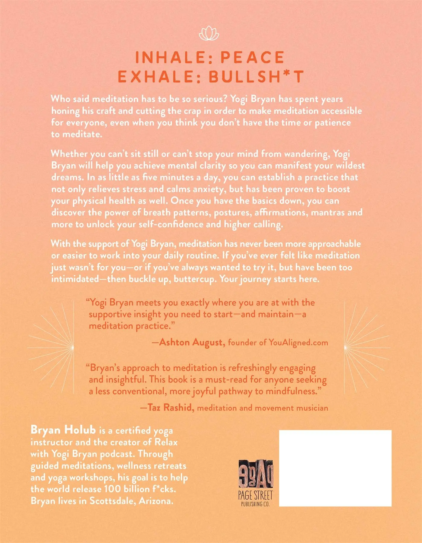 Rückseite: 9781645678328 | It's Just Fucking Meditation | Bryan Holub | Taschenbuch | Englisch