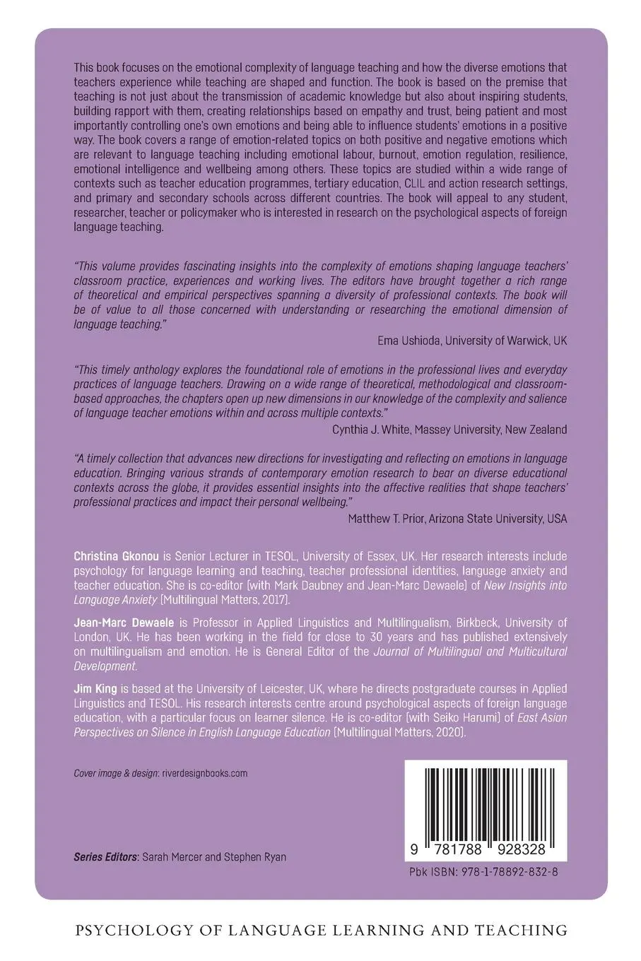 Rückseite: 9781788928328 | The Emotional Rollercoaster of Language Teaching | Gkonou (u. a.)