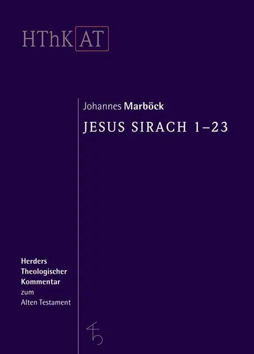 Cover: 9783451268328 | Jesus Sirach 1 - 23 | Johannes Marböck | Buch | 288 S. | Deutsch