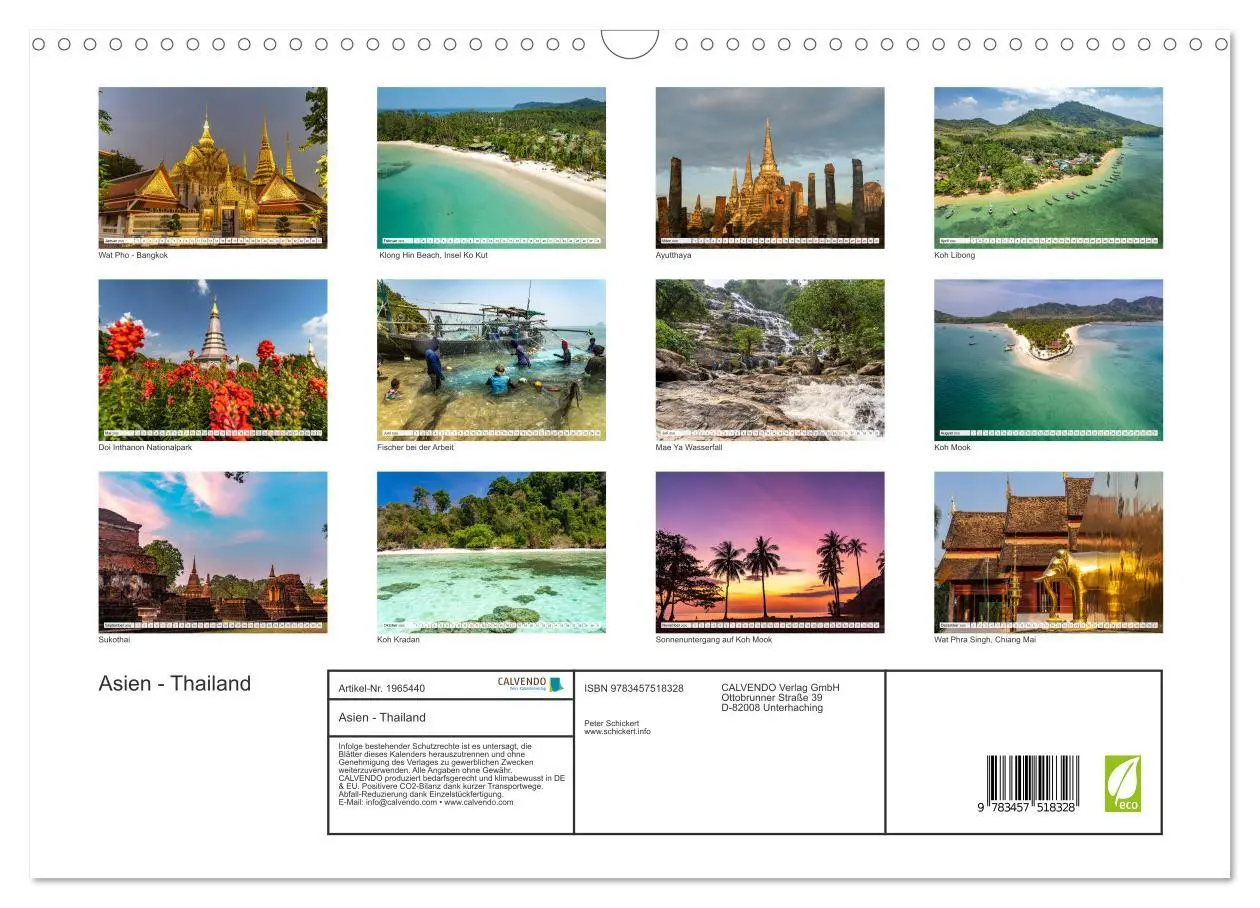 Bild: 9783457518328 | Asien - Thailand (Wandkalender 2026 DIN A3 quer), CALVENDO...