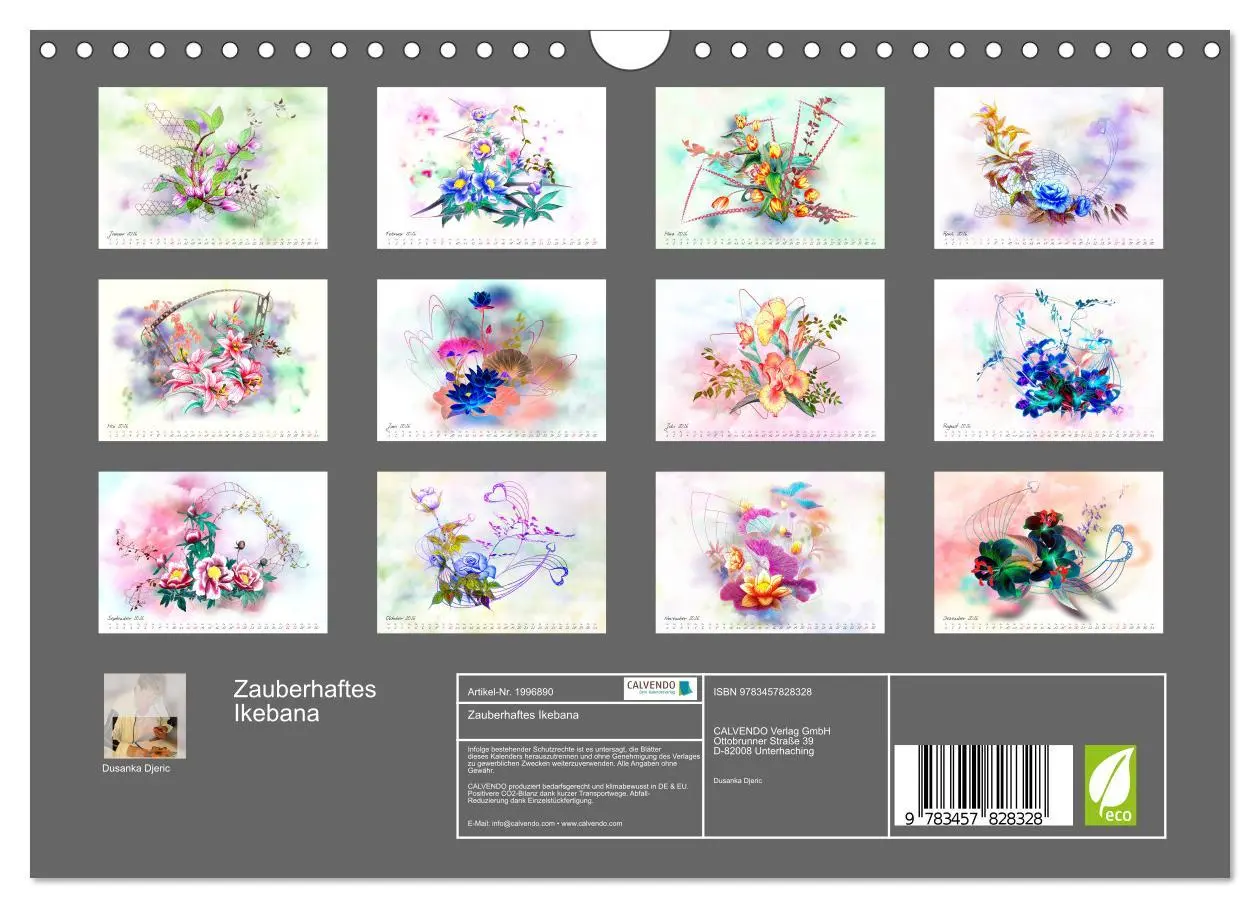 Bild: 9783457828328 | Zauberhaftes Ikebana (Wandkalender 2026 DIN A4 quer), CALVENDO...