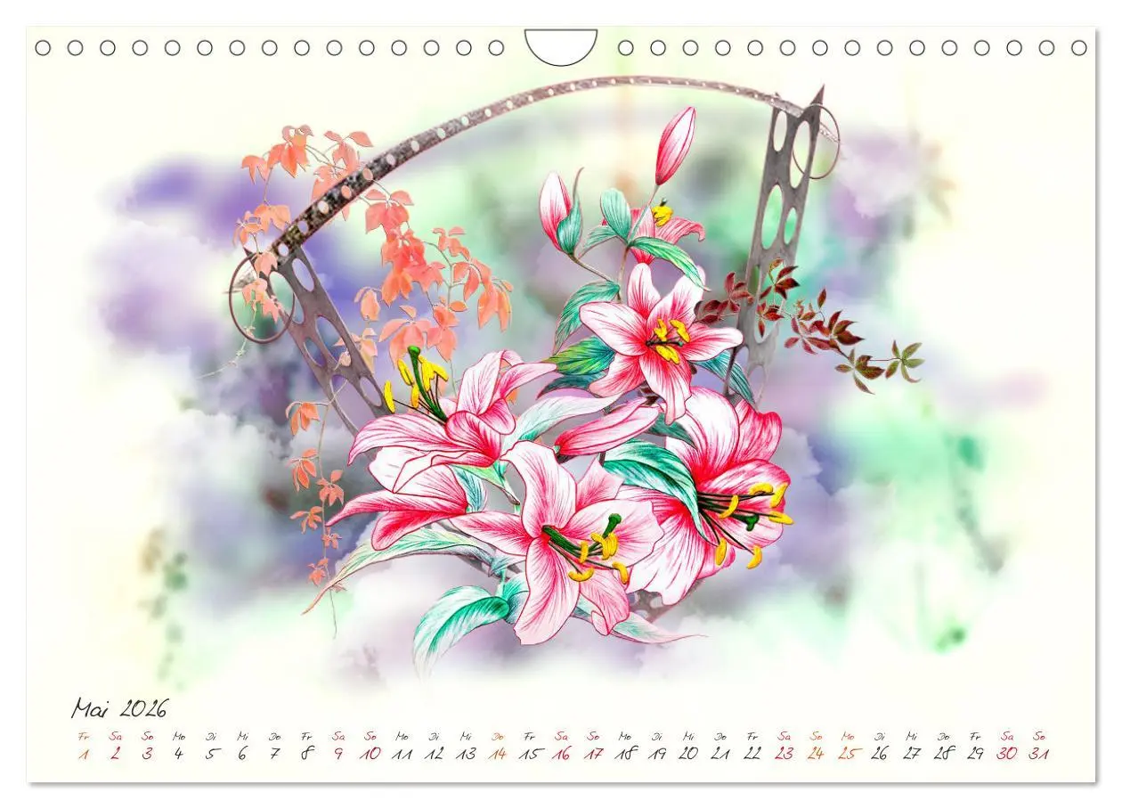 Bild: 9783457828328 | Zauberhaftes Ikebana (Wandkalender 2026 DIN A4 quer), CALVENDO...