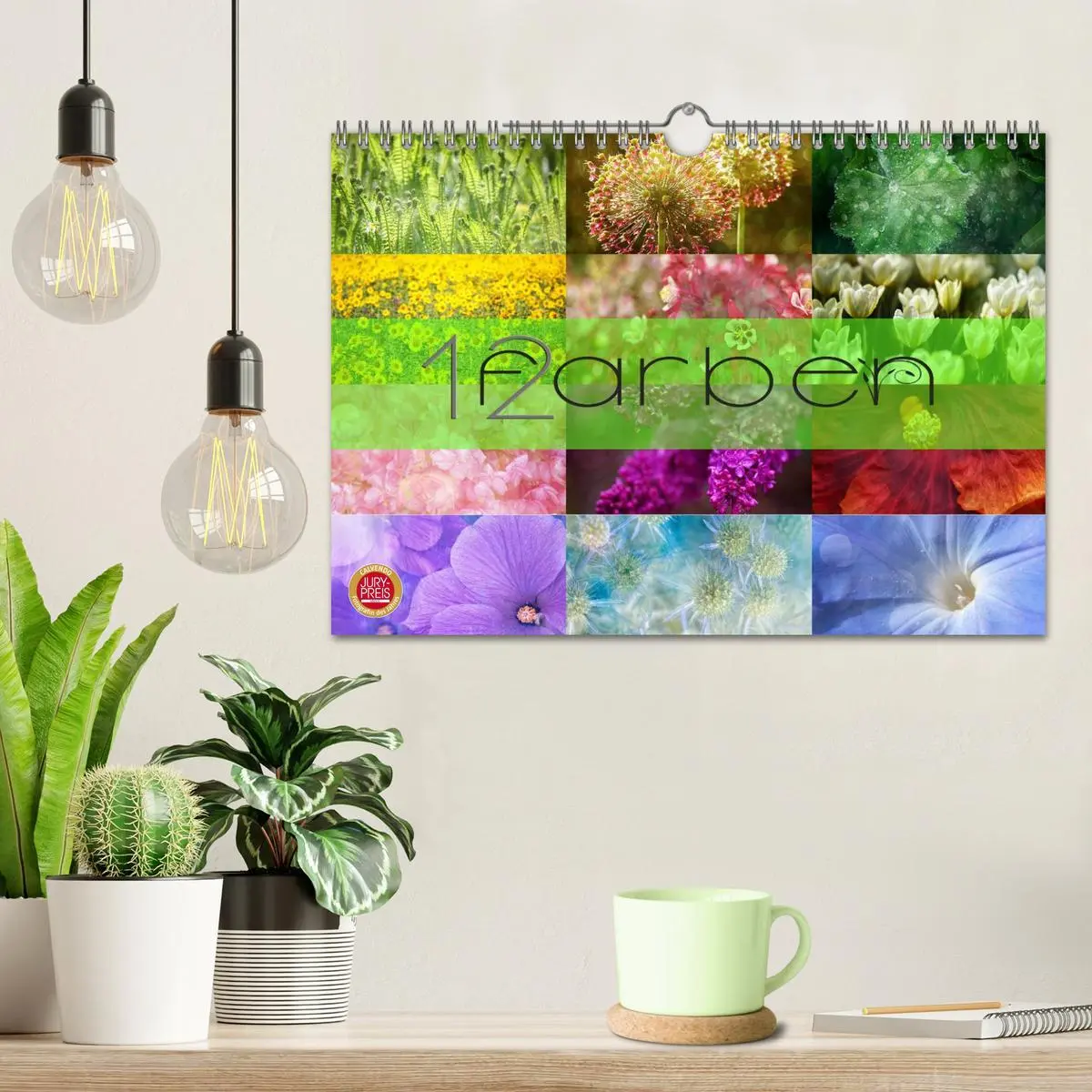 Bild: 9783516228328 | 12 Farben (Wandkalender 2026 DIN A4 quer), CALVENDO Monatskalender