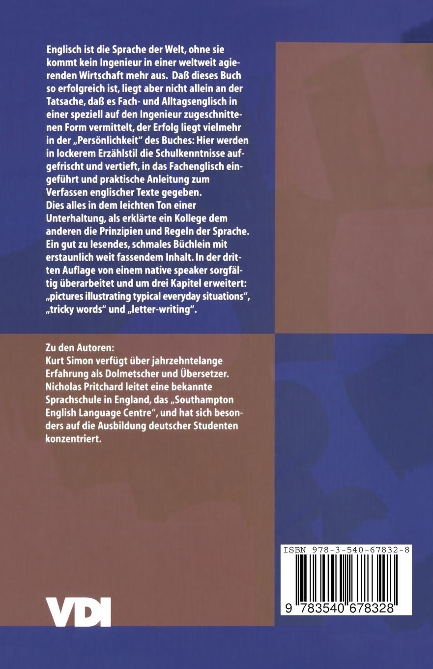 Rückseite: 9783540678328 | Englisch für Ingenieure | Kurt Simon | Taschenbuch | xiv | Deutsch