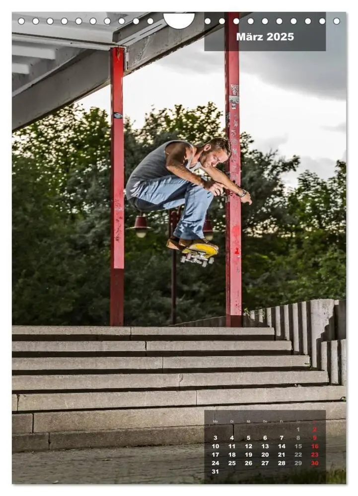Bild: 9783457058428 | Mit dem Skateboard unterwegs (Wandkalender 2025 DIN A4 hoch),...