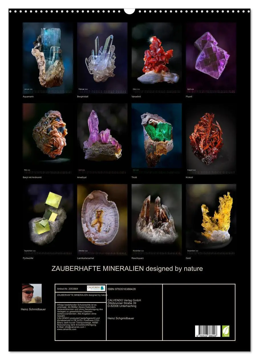 Bild: 9783516388428 | ZAUBERHAFTE MINERALIEN designed by nature (Wandkalender 2026 DIN A2...