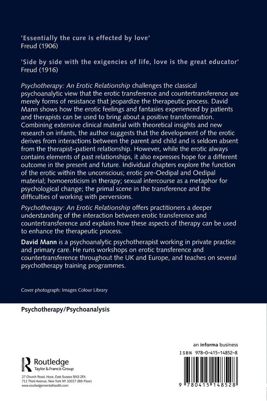 Rückseite: 9780415148528 | Psychotherapy | David Mann | Taschenbuch | Einband - flex.(Paperback)