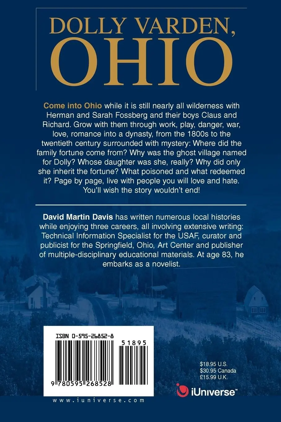 Rückseite: 9780595268528 | Dolly Varden, Ohio | A Novel | David Martin Davis | Taschenbuch | 2003