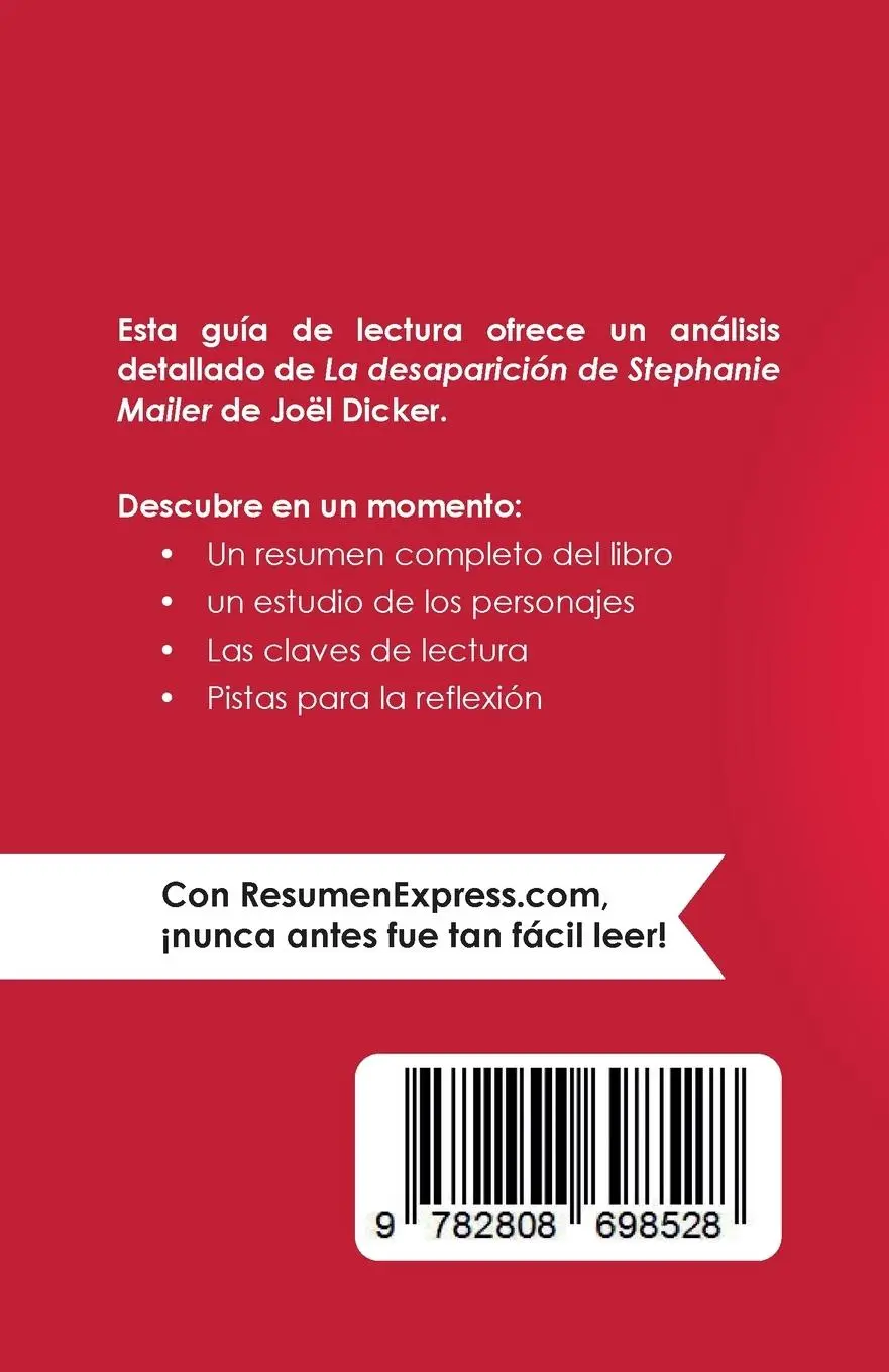 Rückseite: 9782808698528 | La desaparición de Stephanie Mailer | de Joël Dicker | Morgane Fleurot