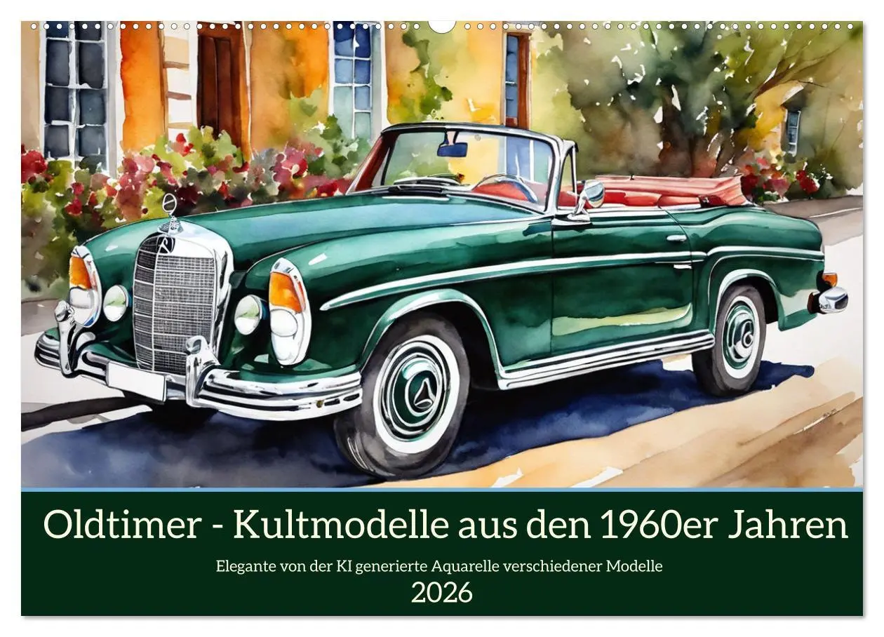 Cover: 9783457428528 | Oldtimer - Kultmodelle aus den 1960er Jahren (Wandkalender 2026 DIN...