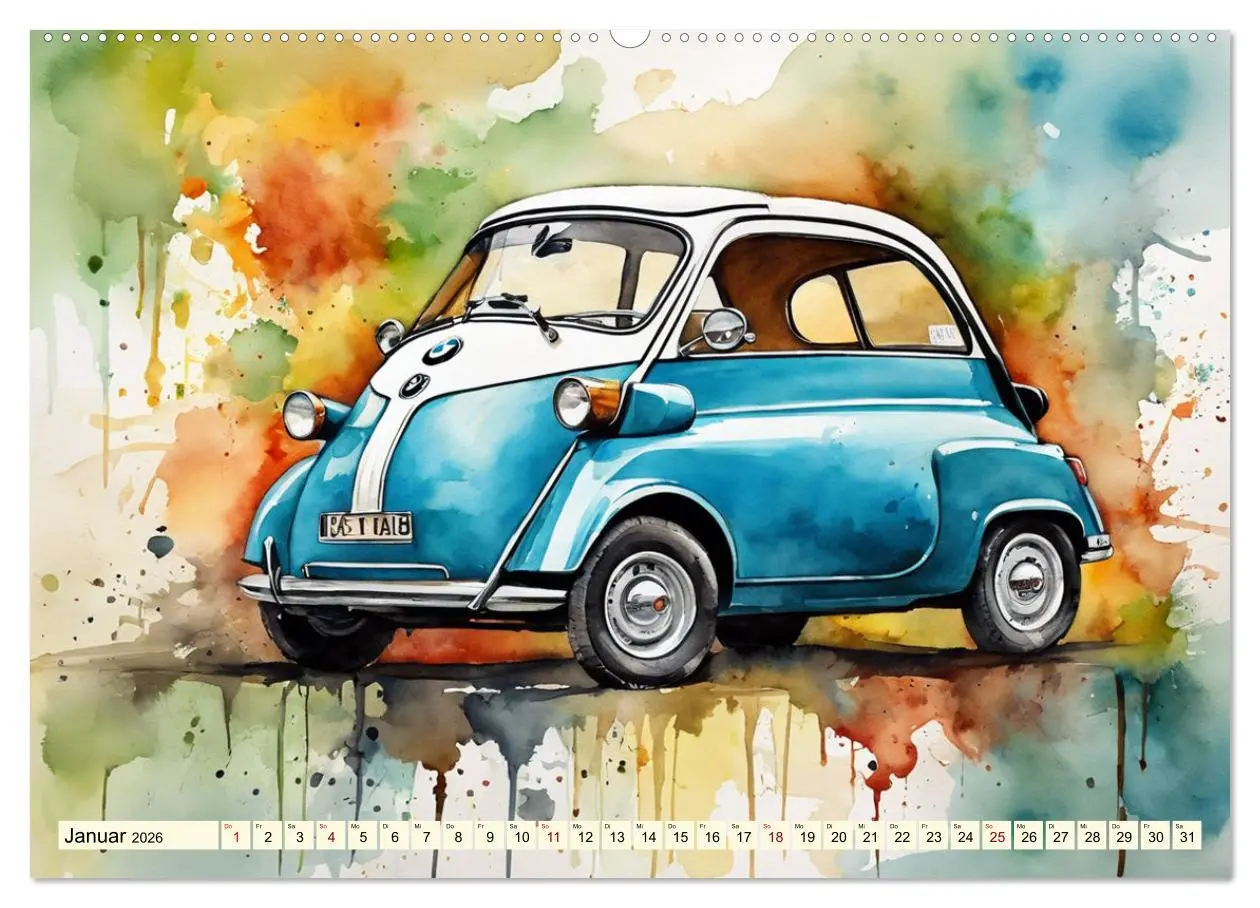Bild: 9783457428528 | Oldtimer - Kultmodelle aus den 1960er Jahren (Wandkalender 2026 DIN...