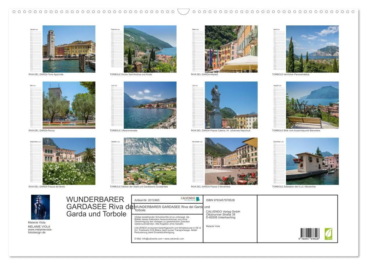 Bild: 9783457978528 | WUNDERBARER GARDASEE Riva del Garda und Torbole (Wandkalender 2026...
