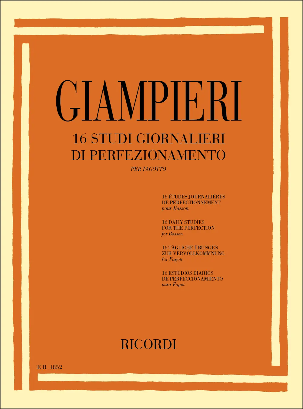 Cover: 9790041818528 | 16 Studi Giornalieri Di Perfezionamento | Alamiro Giampieri | Buch