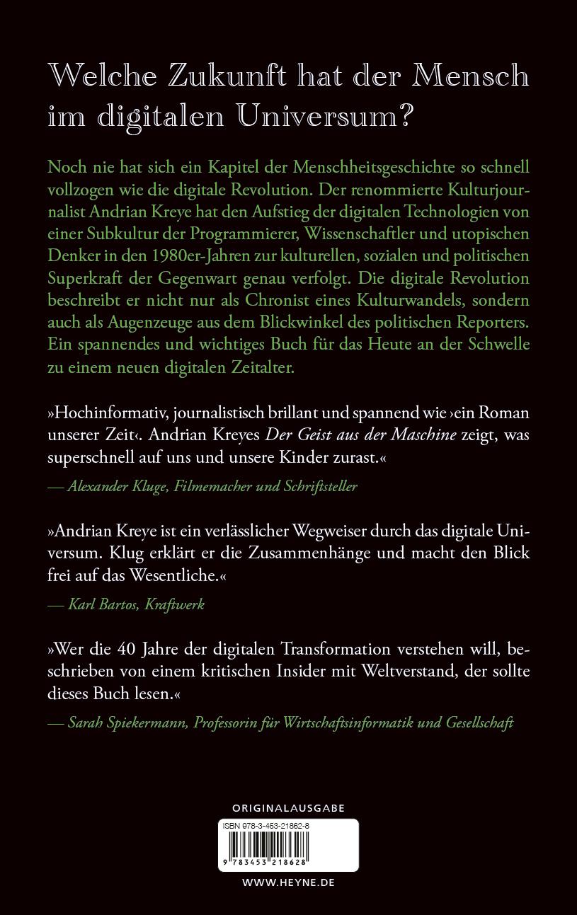 Bild: 9783453218628 | Der Geist aus der Maschine | Andrian Kreye | Buch | 368 S. | Deutsch