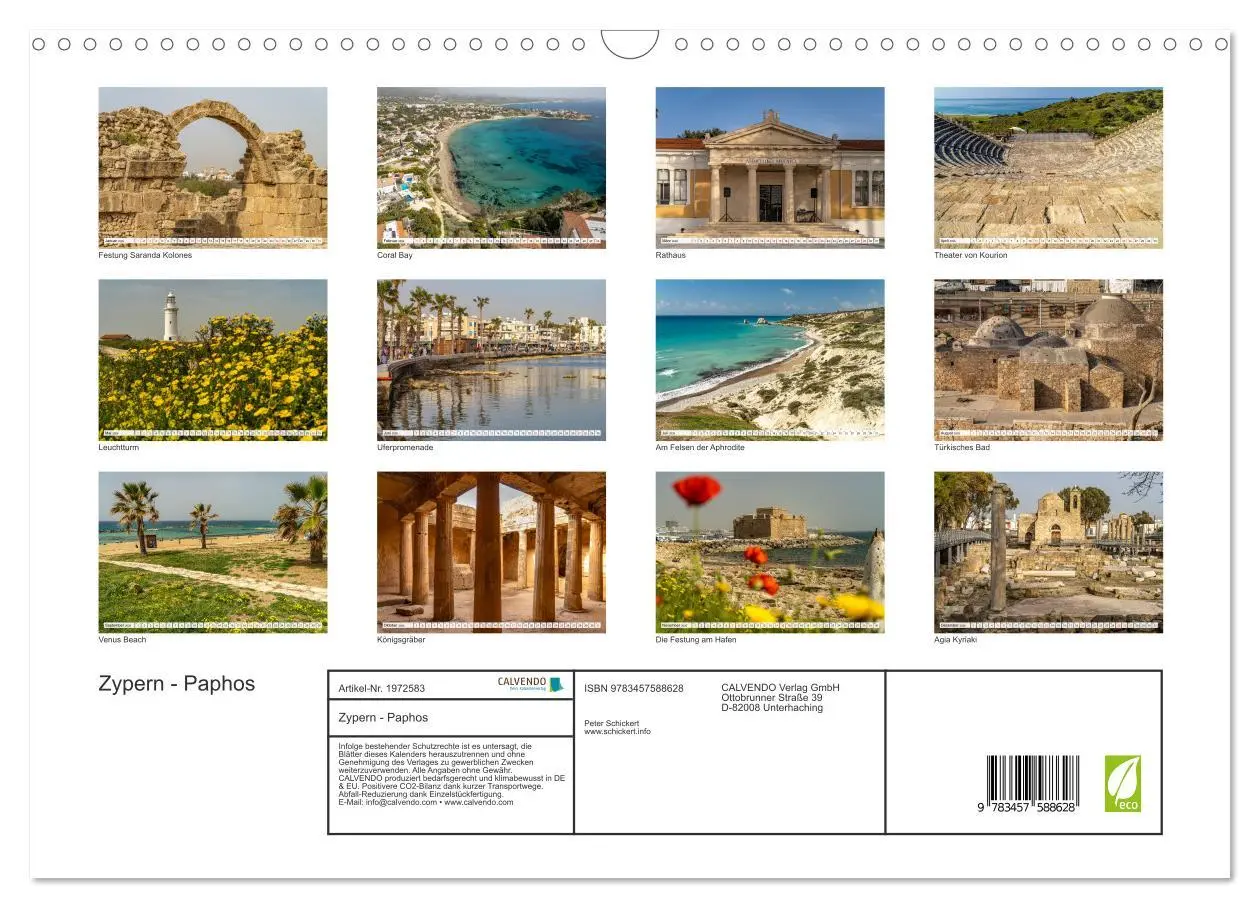 Bild: 9783457588628 | Zypern - Paphos (Wandkalender 2026 DIN A3 quer), CALVENDO...