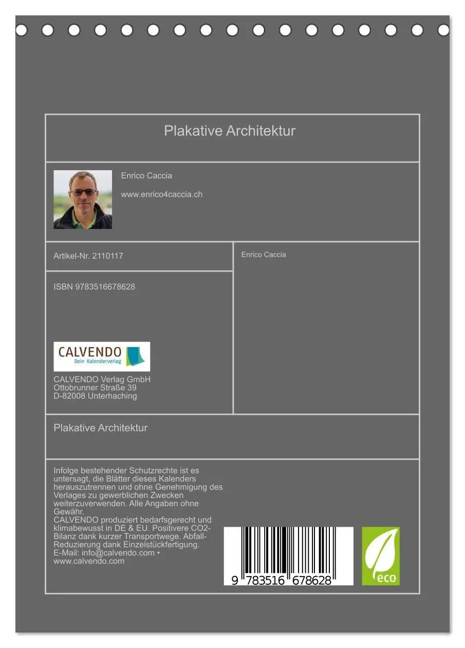 Bild: 9783516678628 | Plakative Architektur (Tischkalender 2026 DIN A5 hoch), CALVENDO...